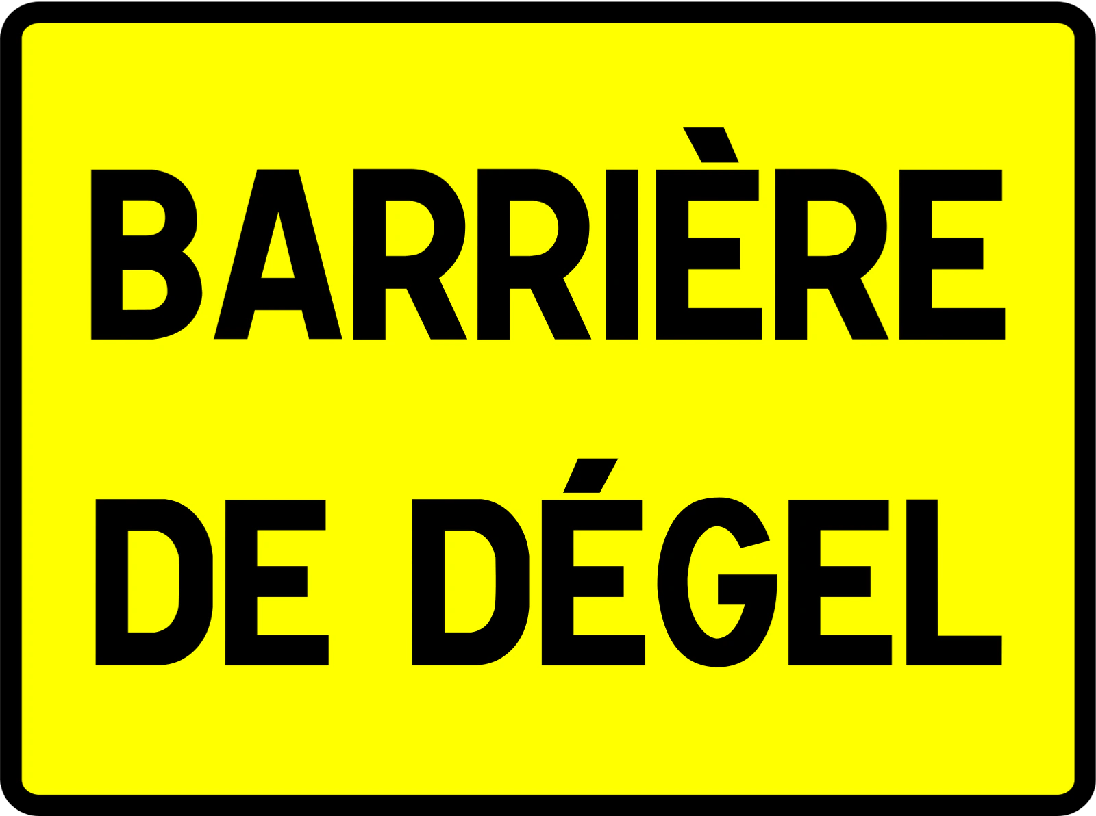 KC1 - Panneau routier Autres informations