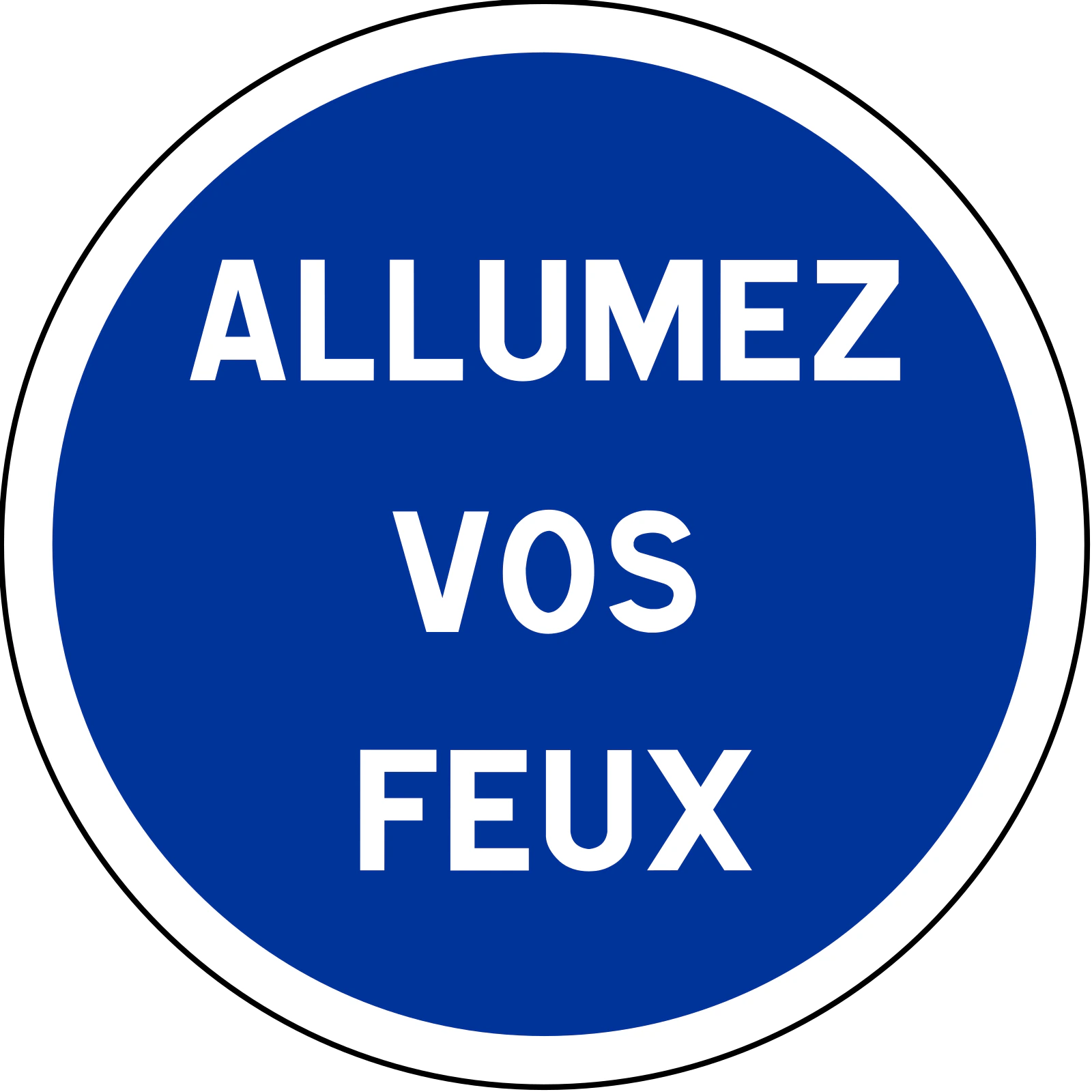 B29 - Panneau routier Autres obligations
