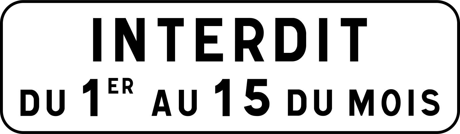 M6b - Panneau routier Restrictions de stationnement