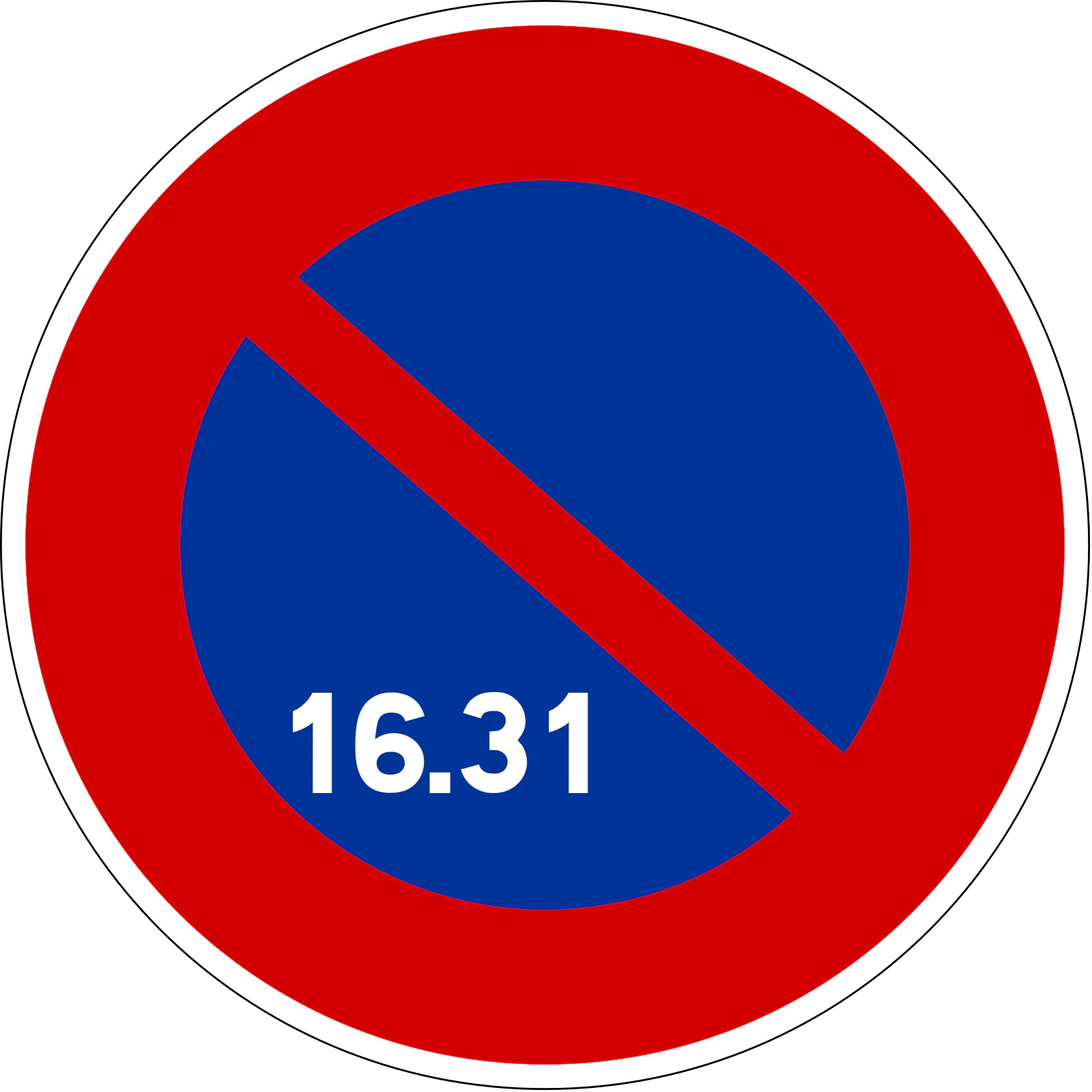 B6a - Panneau routier Restrictions de stationnement