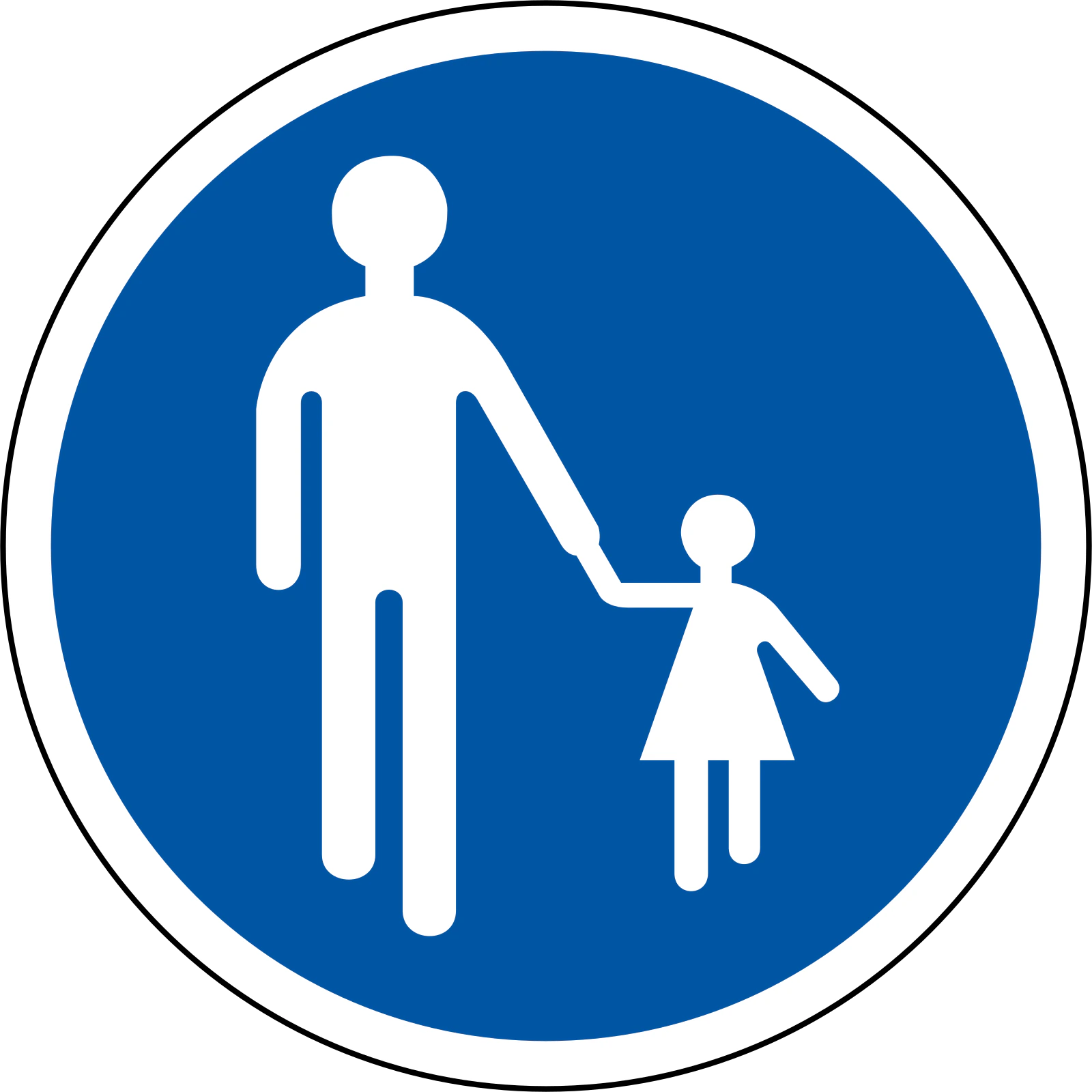 B22b - Panneau routier Voie piétonne