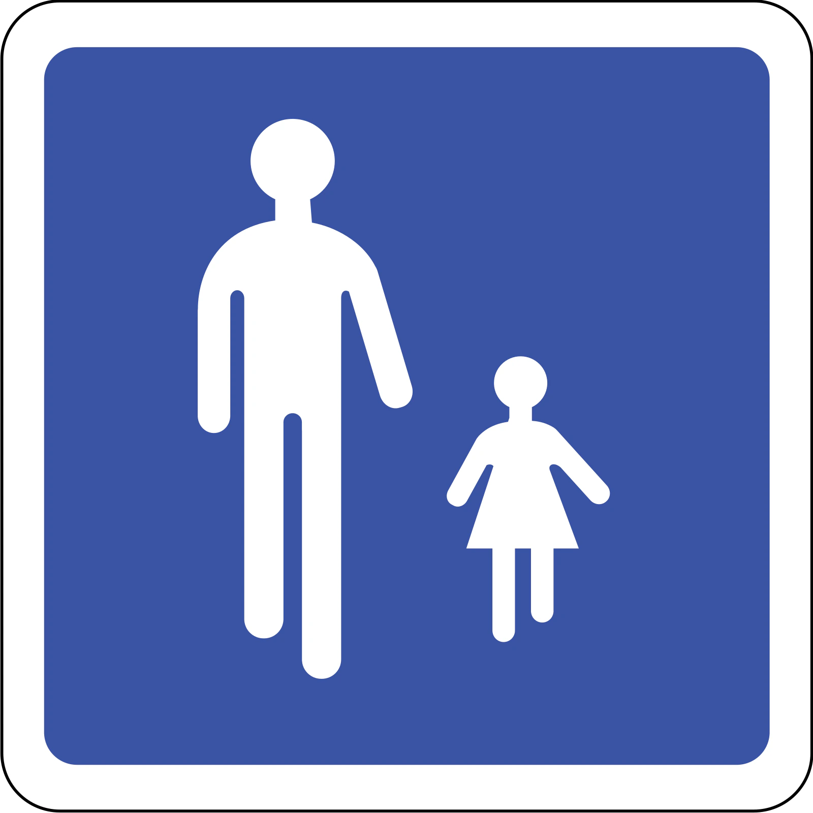 B54 - Panneau routier Zone piétonne