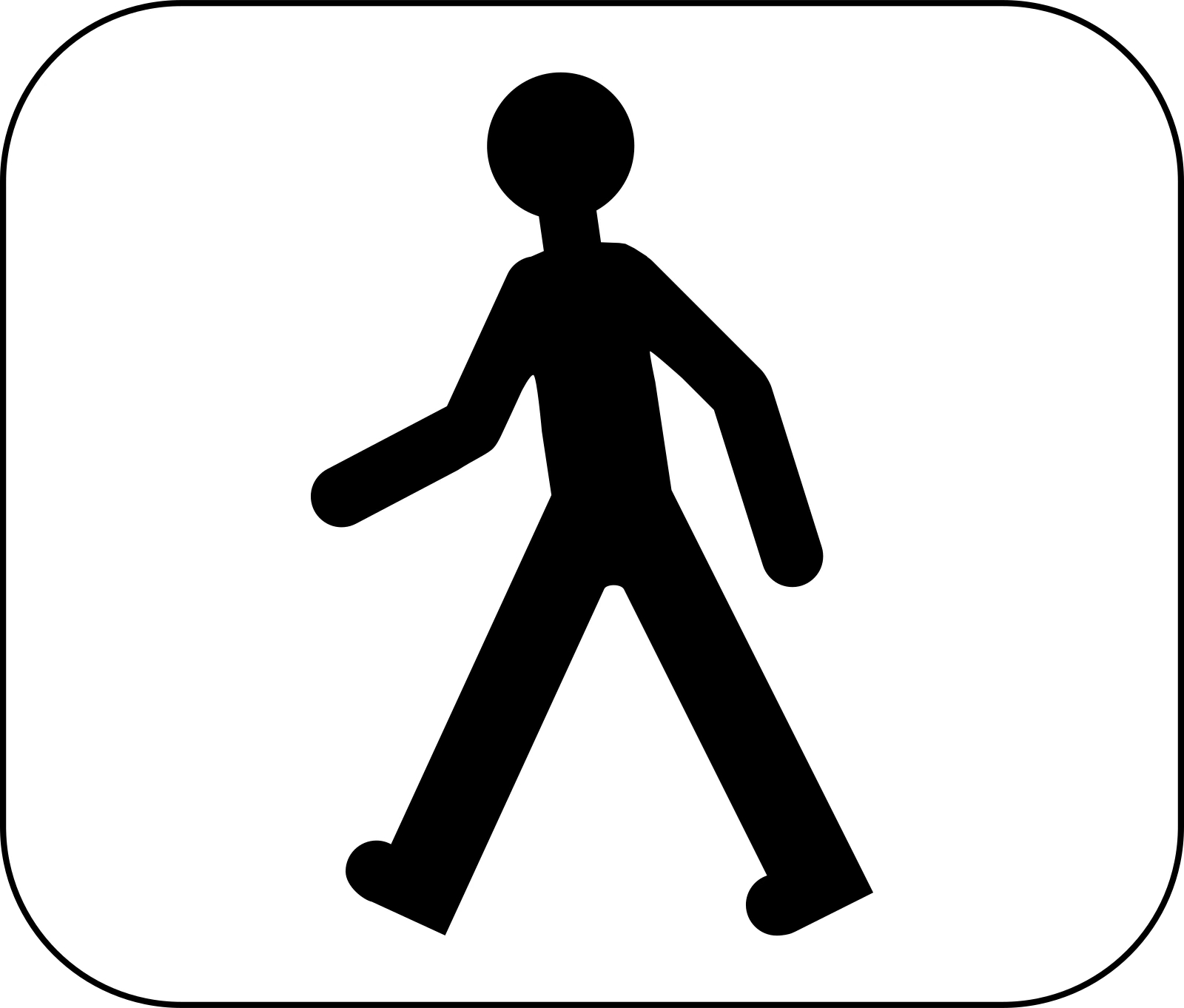 M4p - Panneau routier Piétons