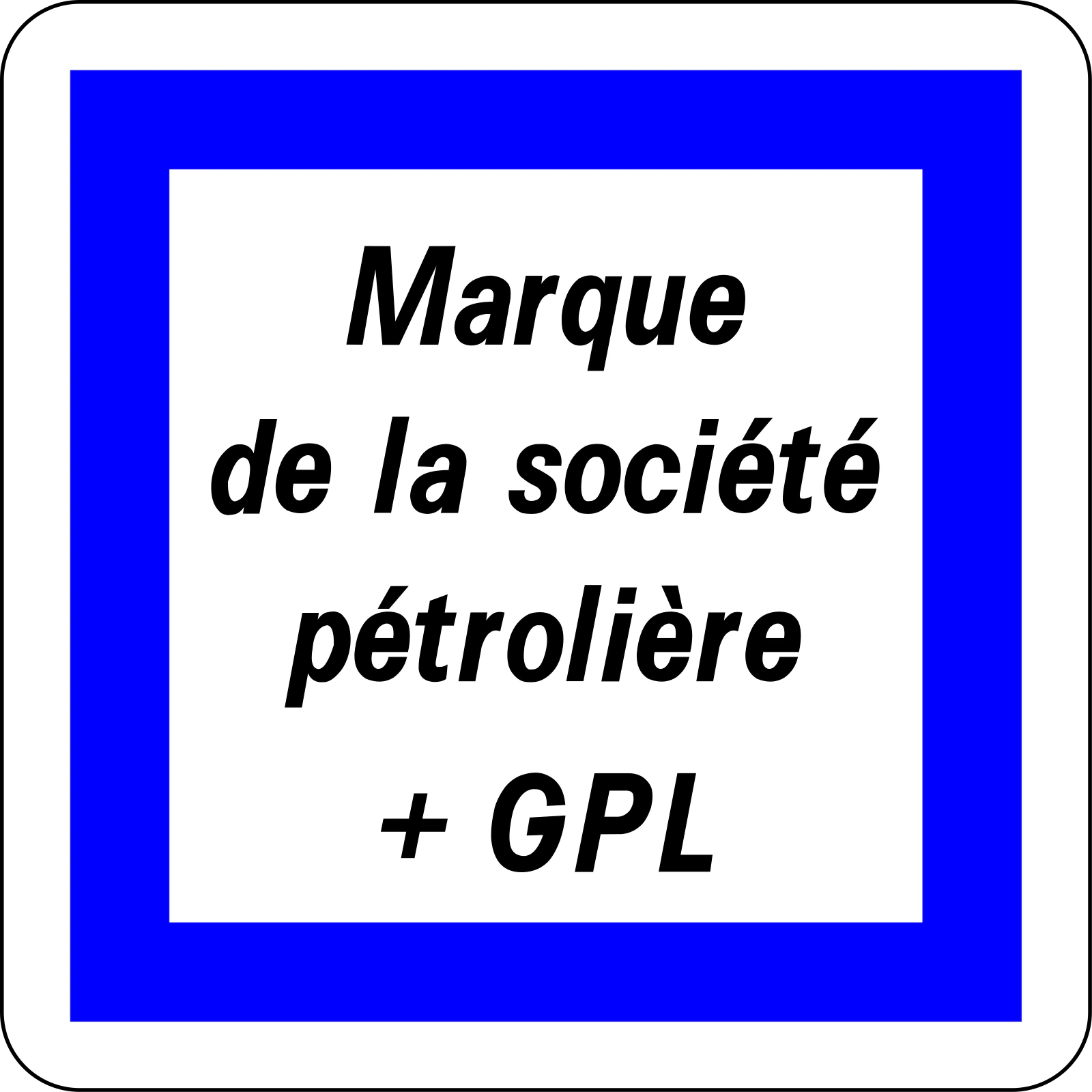 CE15f - Panneau routier Essence et gaz de pétrole liquéfié