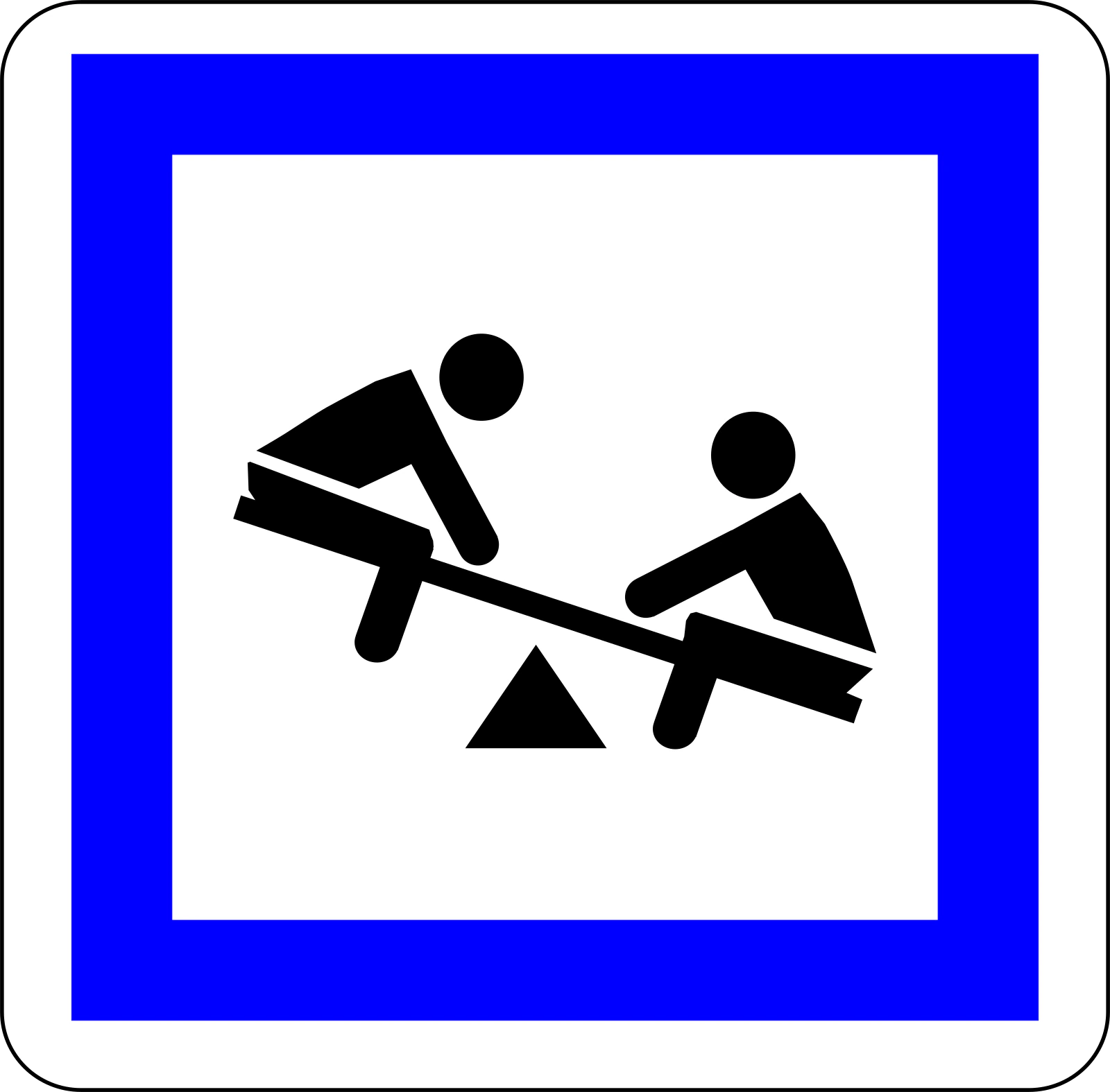 CE23 - Panneau routier Aire de jeux
