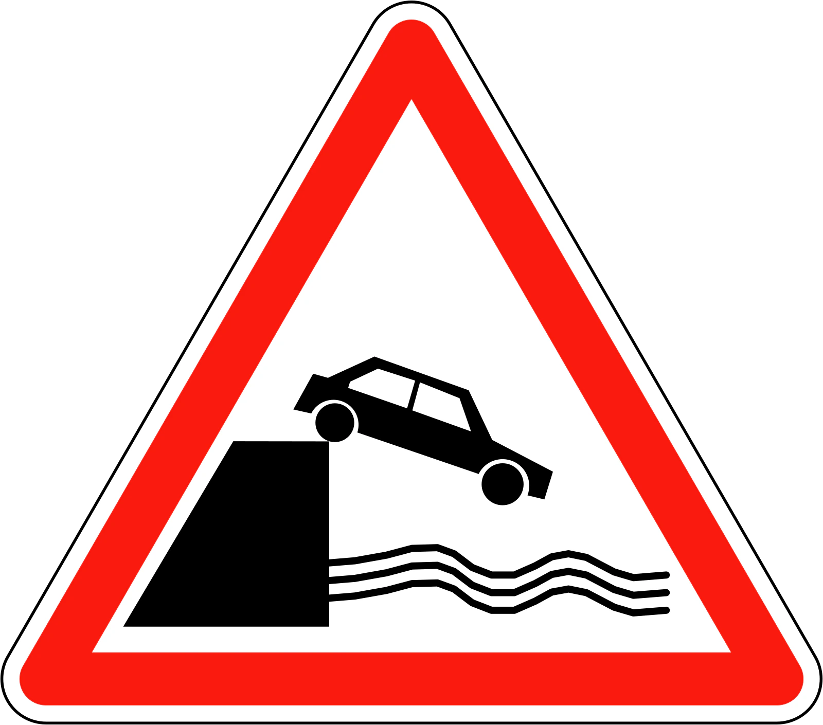 A20 - Panneau routier Quai ou bord de rivière
