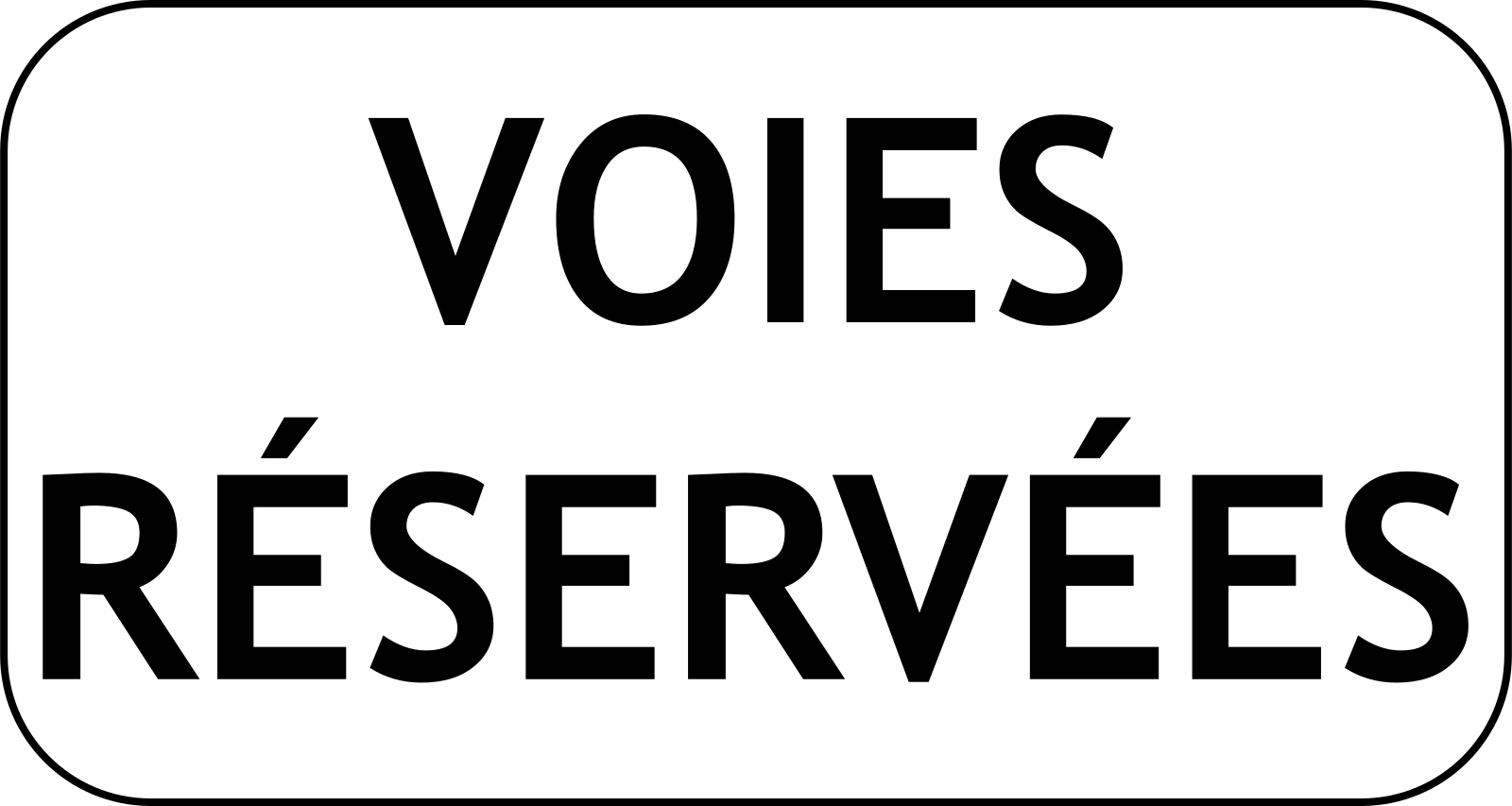 M9k - Panneau routier Voies réservées