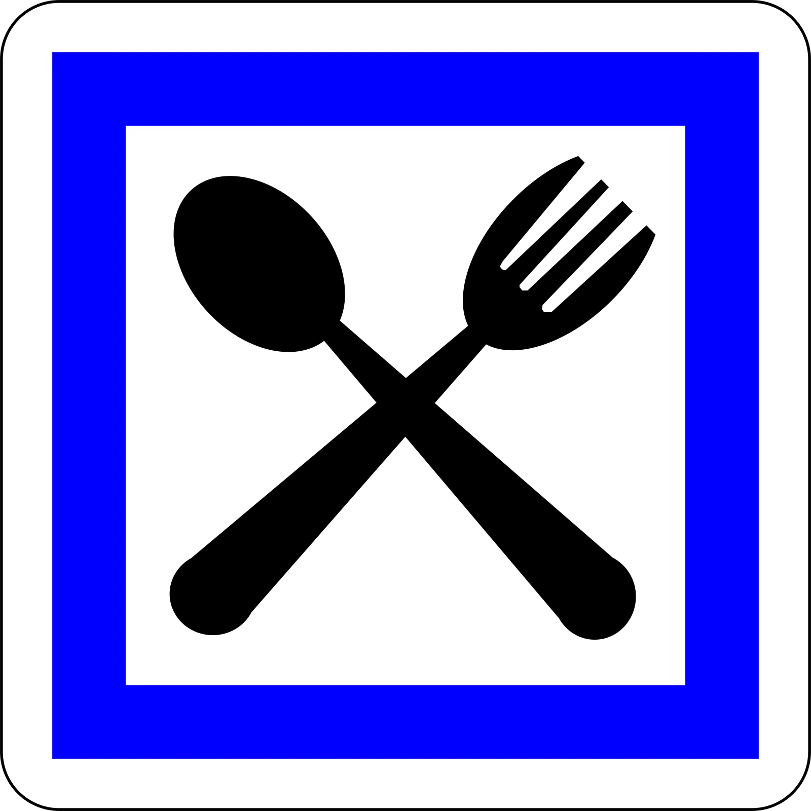 CE16 - Panneau routier Restaurant