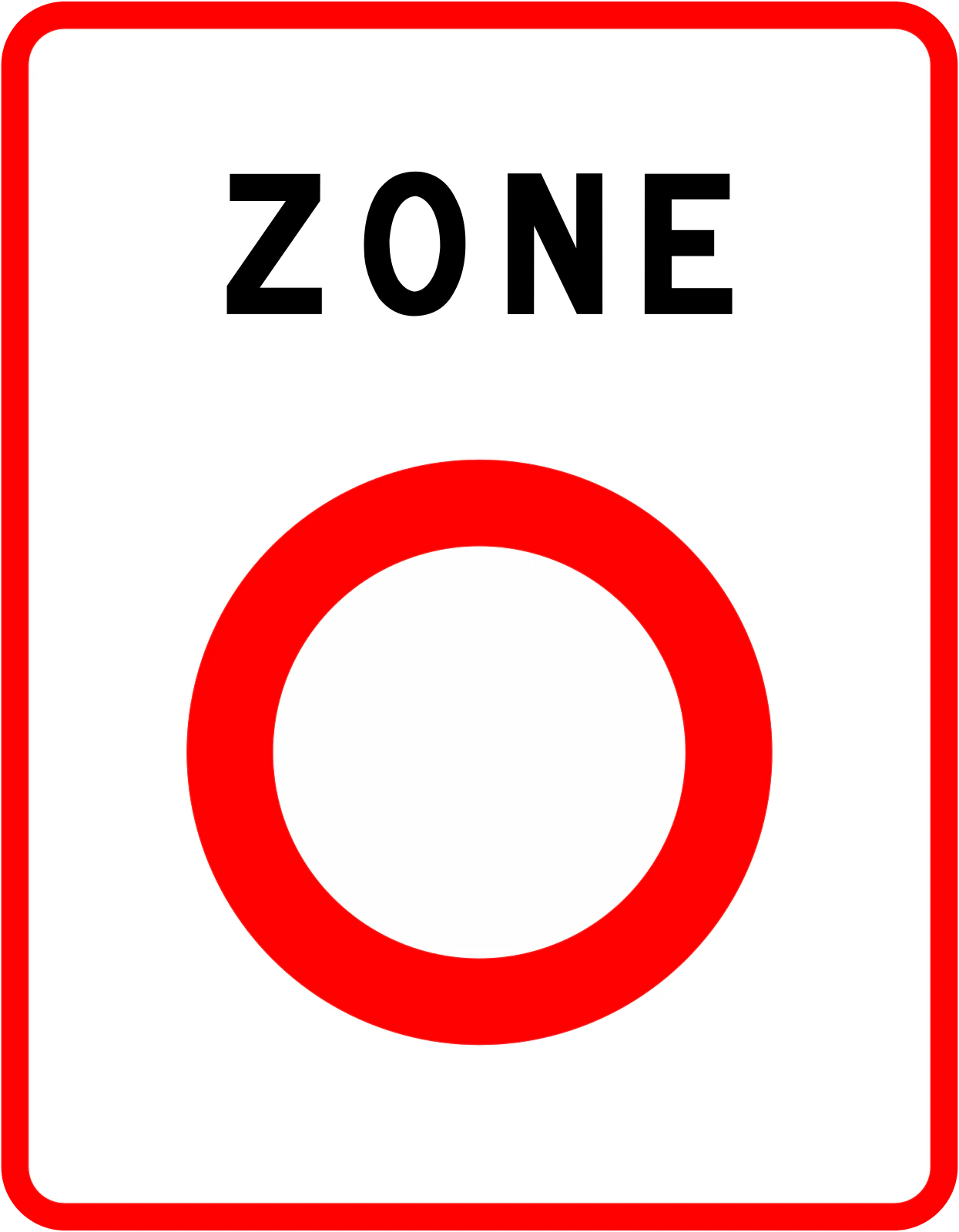 B56 - Panneau routier Zone à accès réglementé