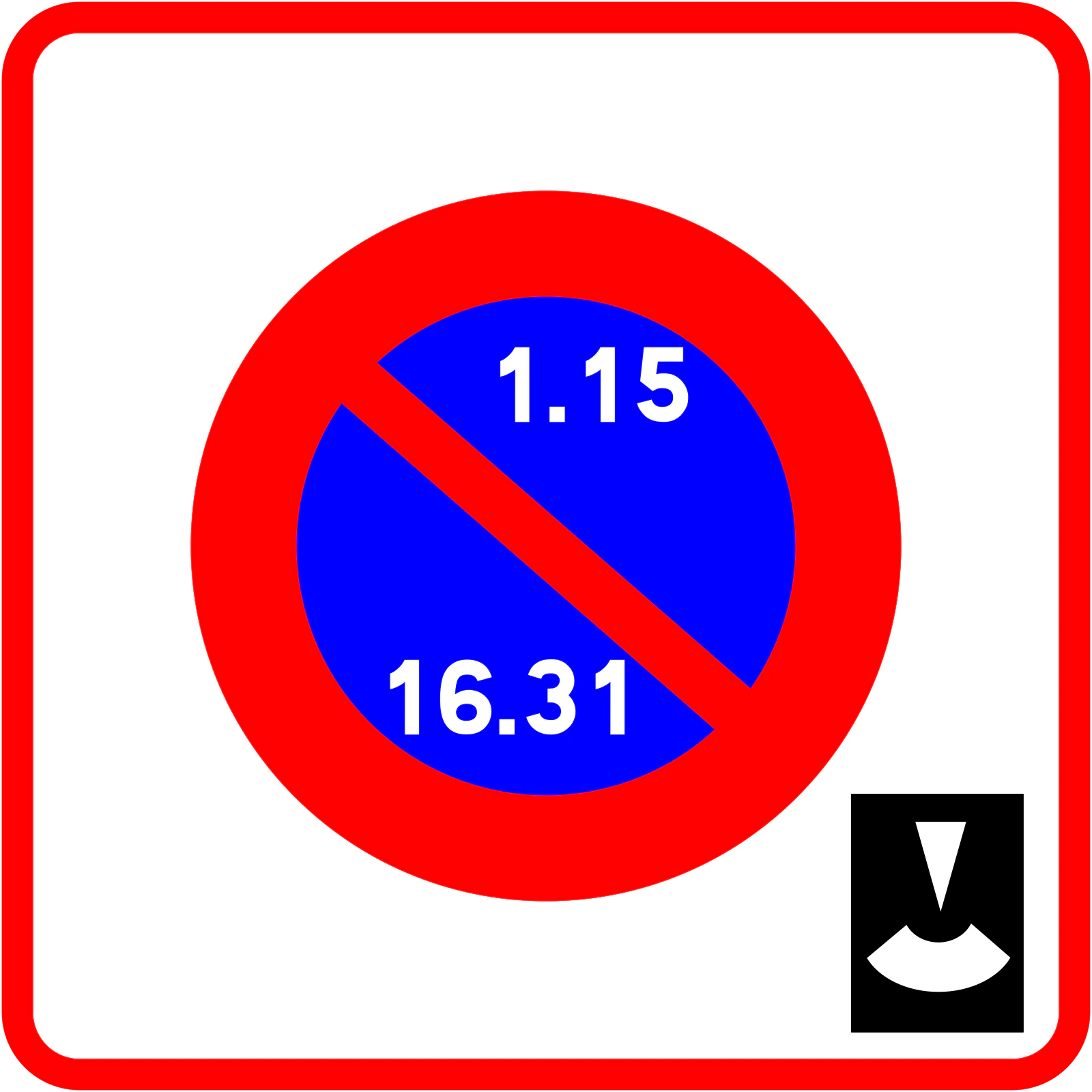 B6b - Panneau routier Zone de stationnement à disque réglementé