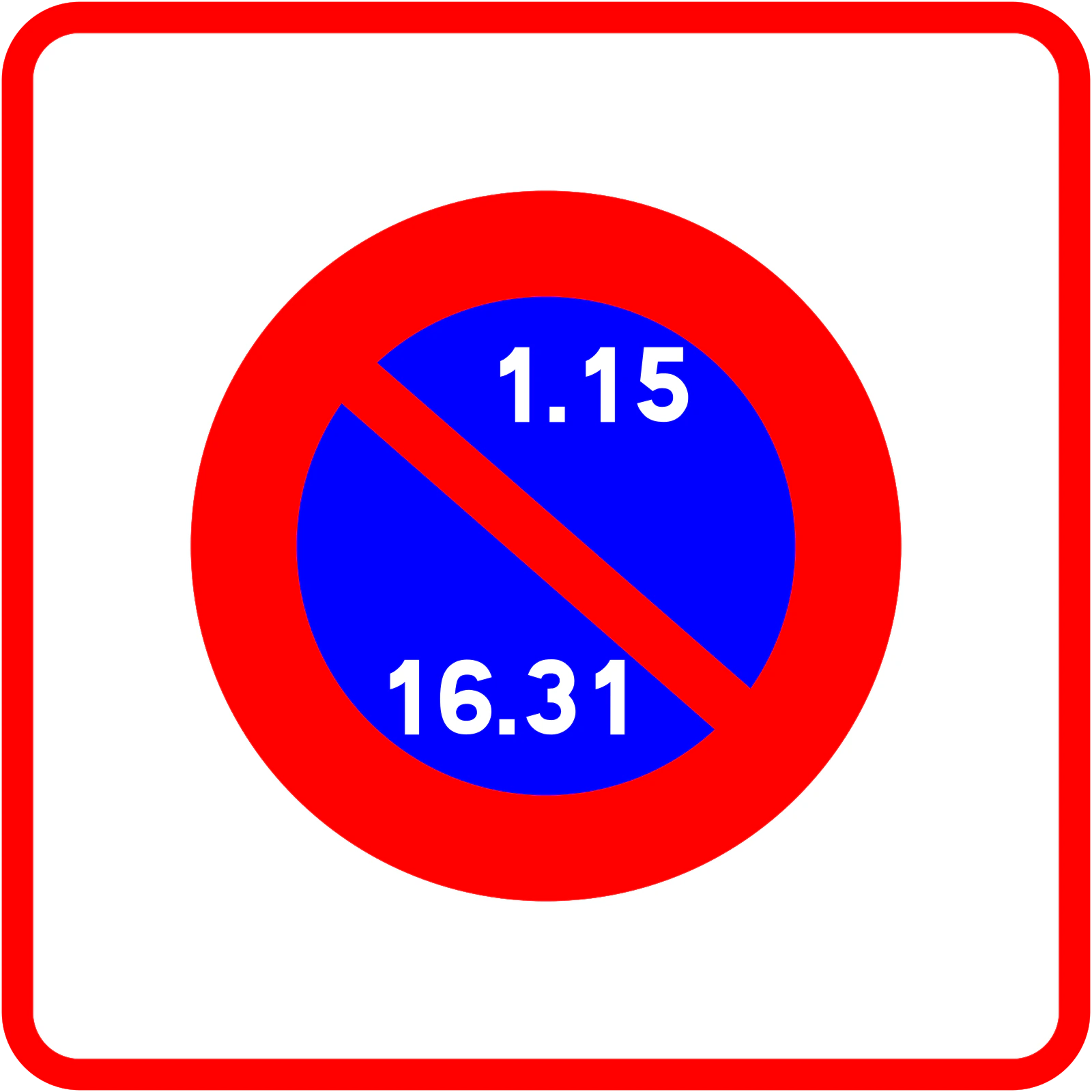 B6b - Panneau routier Zone de stationnement réglementé