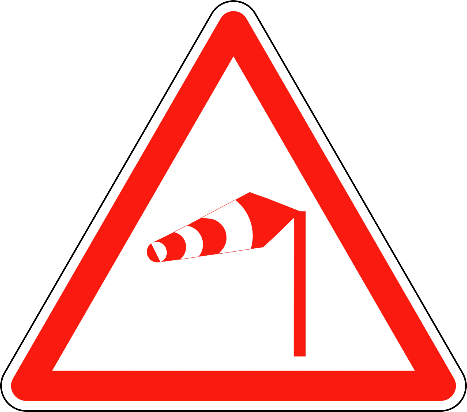 A24 - Panneau routier Vents latéraux
