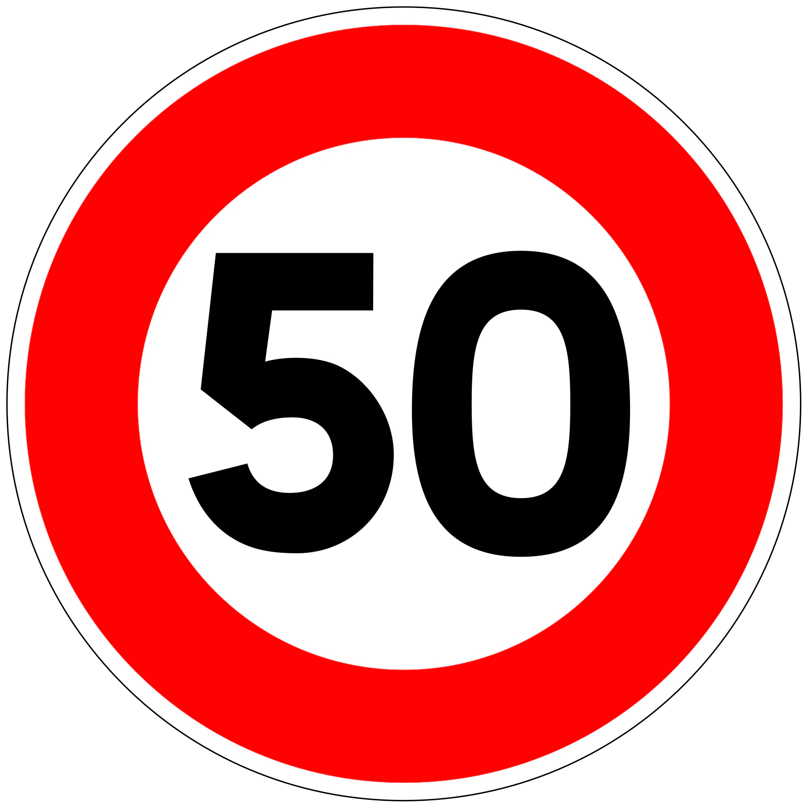 B14 - Panneau routier Limitation de vitesse