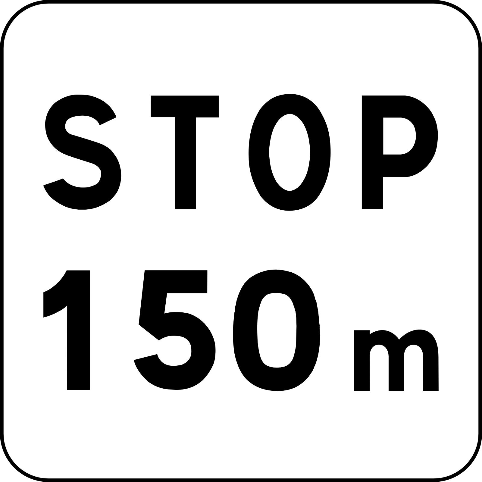 M5 - Panneau routier Stop ahead