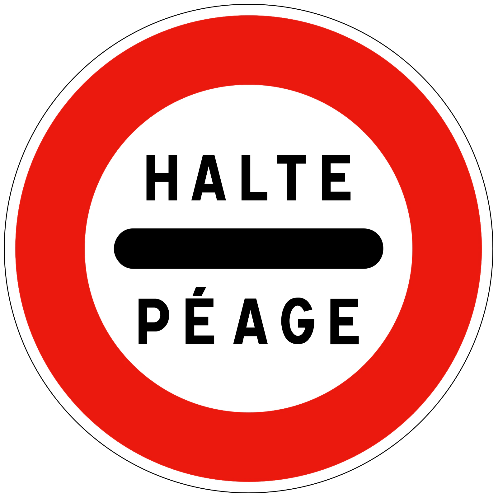 B5c - Panneau routier Stop - péage