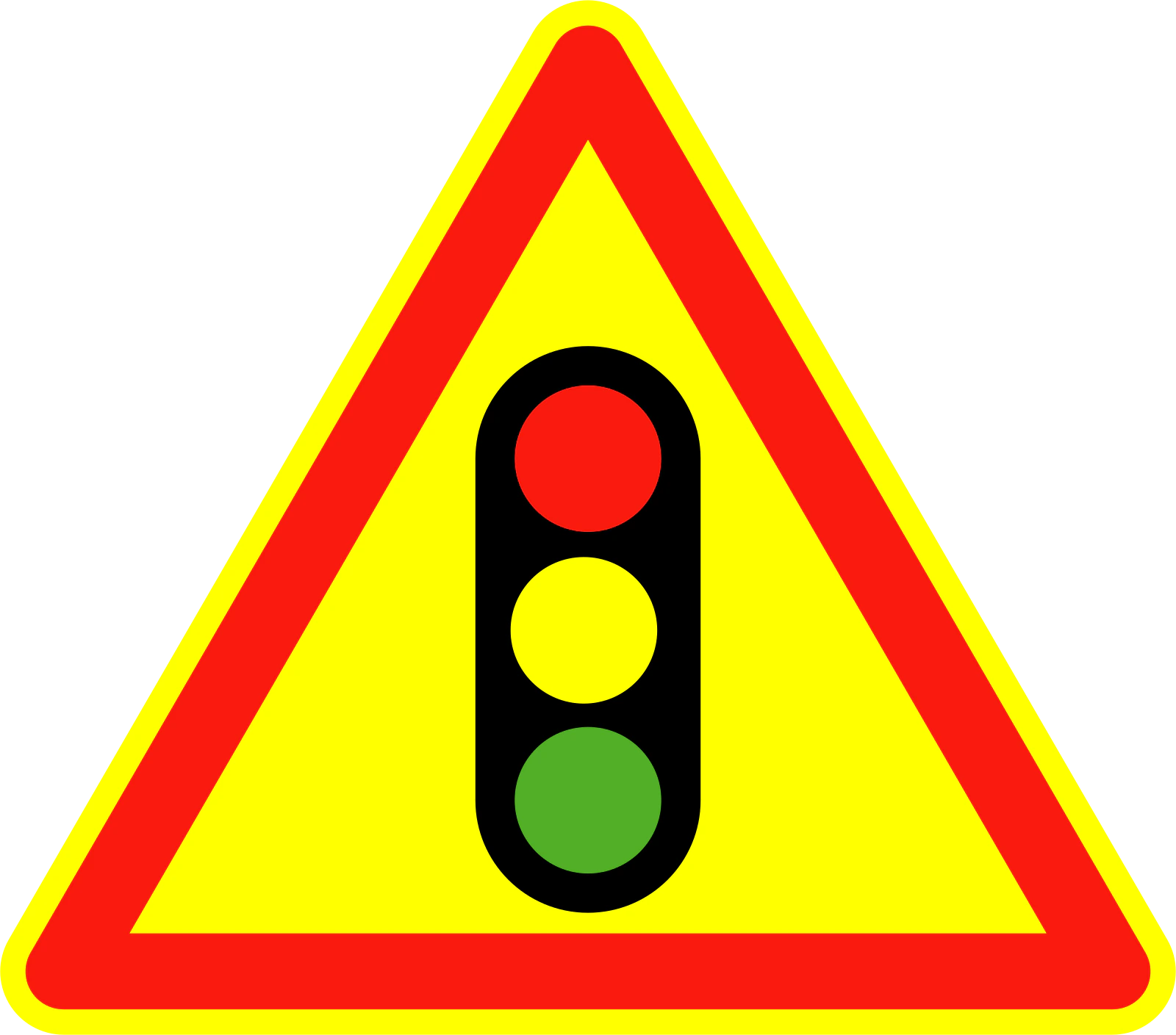 AK17 - Panneau routier Feux de circulation temporaires