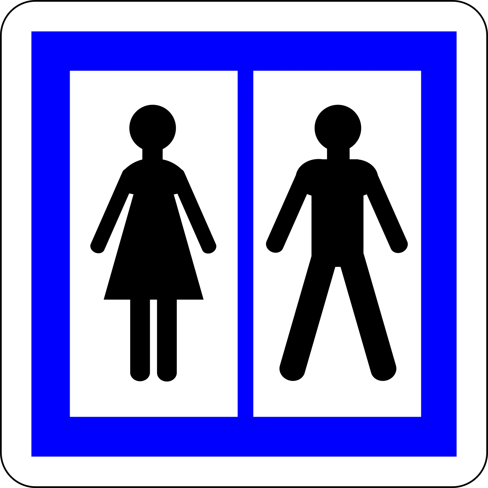 CE12 - Panneau routier Toilettes