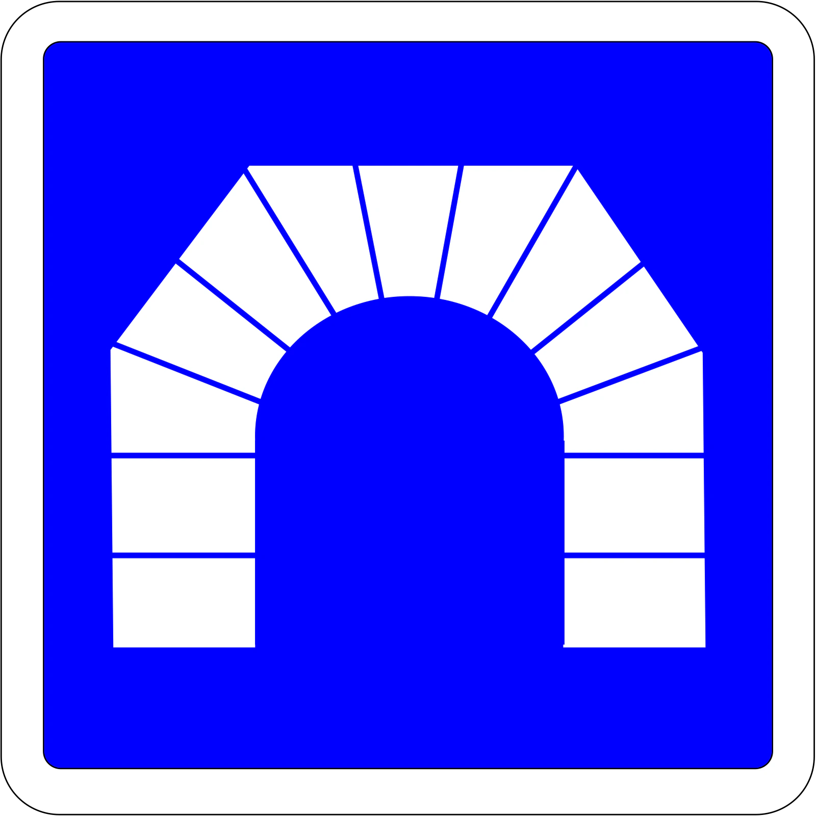 C111 - Panneau routier Tunnel