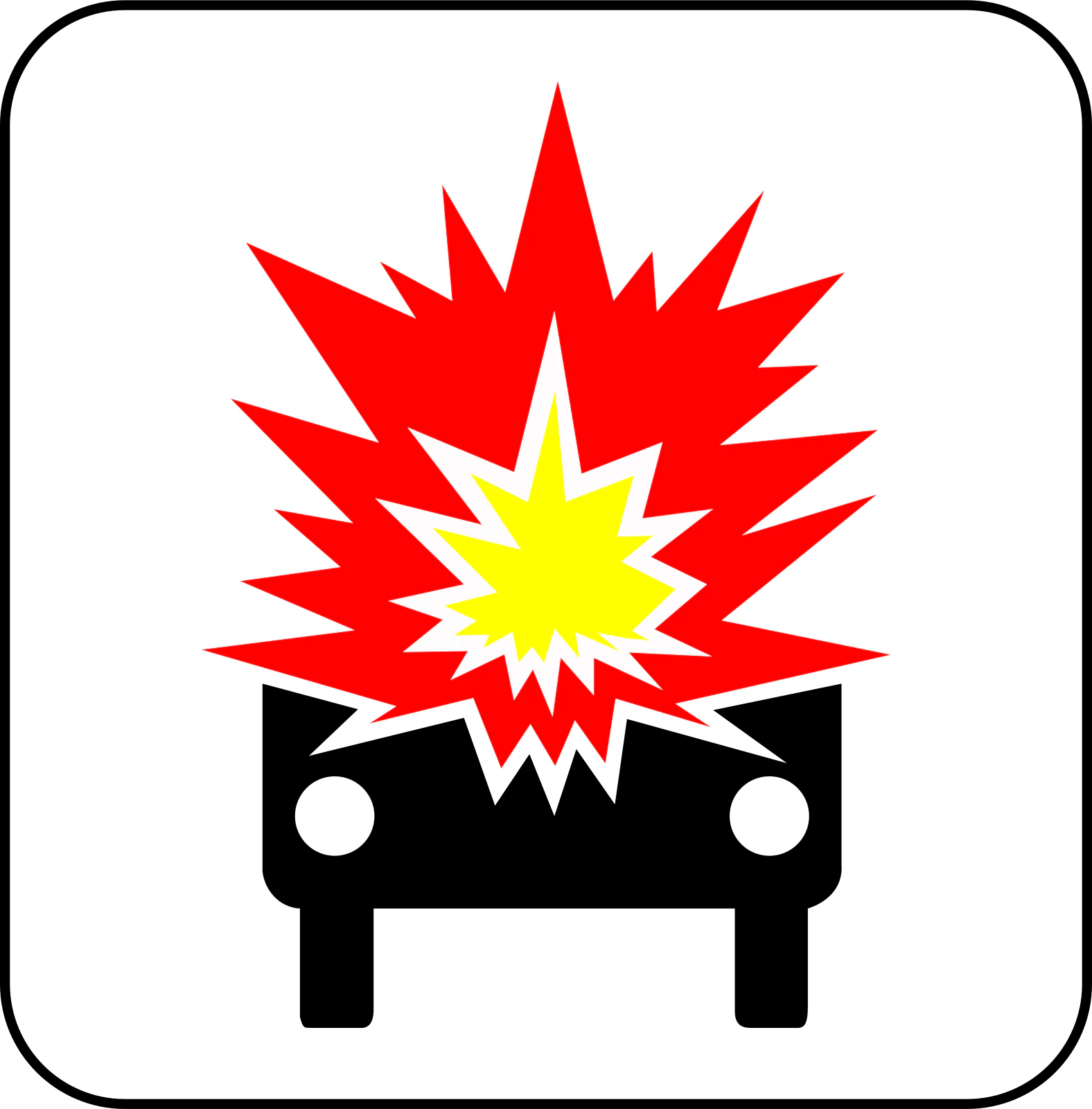 M4k - Panneau routier Véhicules transportant des explosifs