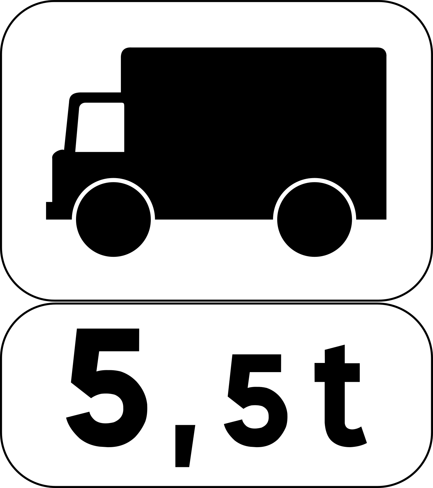 M4h - Panneau routier Poids des camions