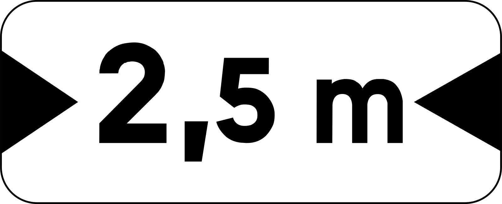 M4u - Panneau routier Largeur