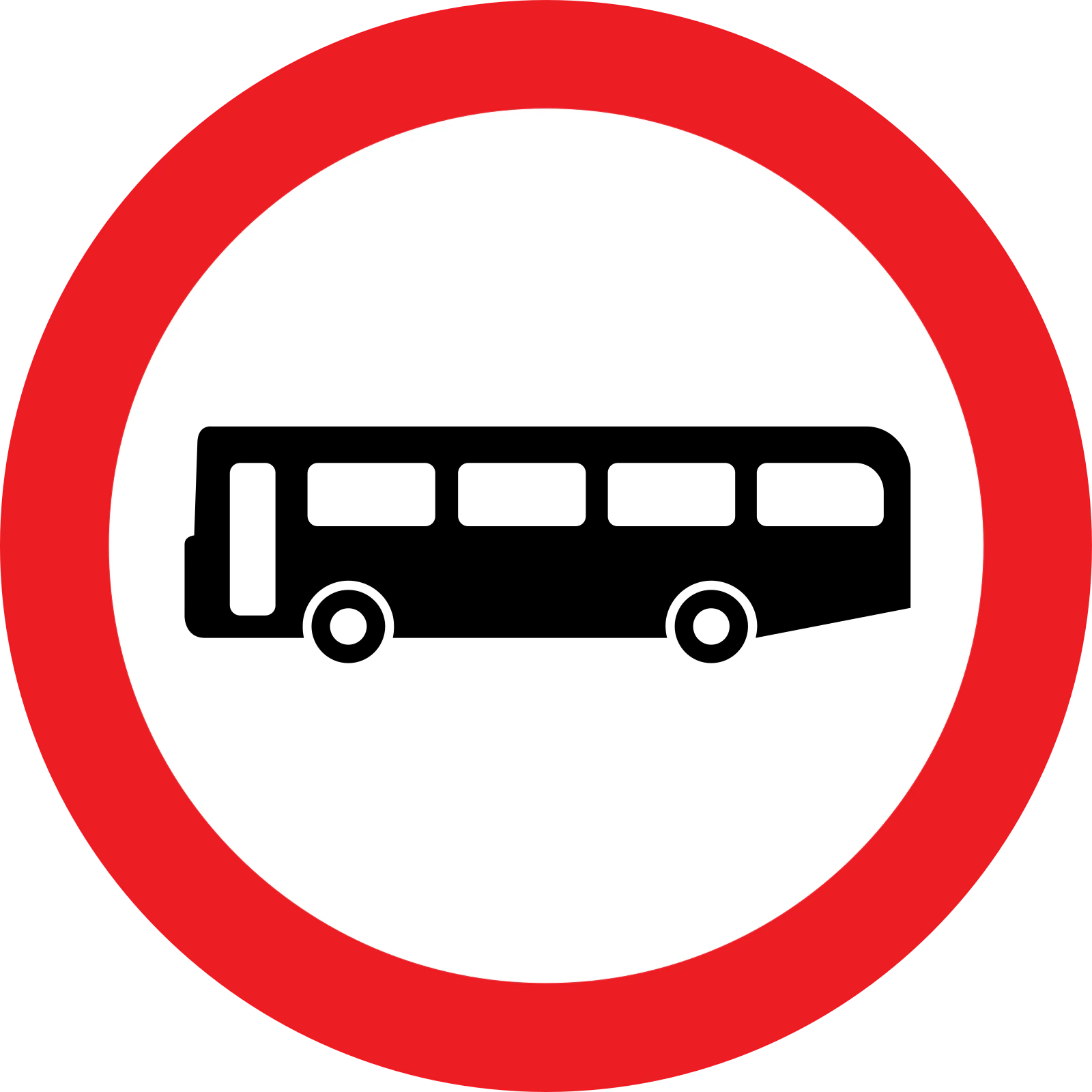 952 - Zakaz autobusów znak drogowy