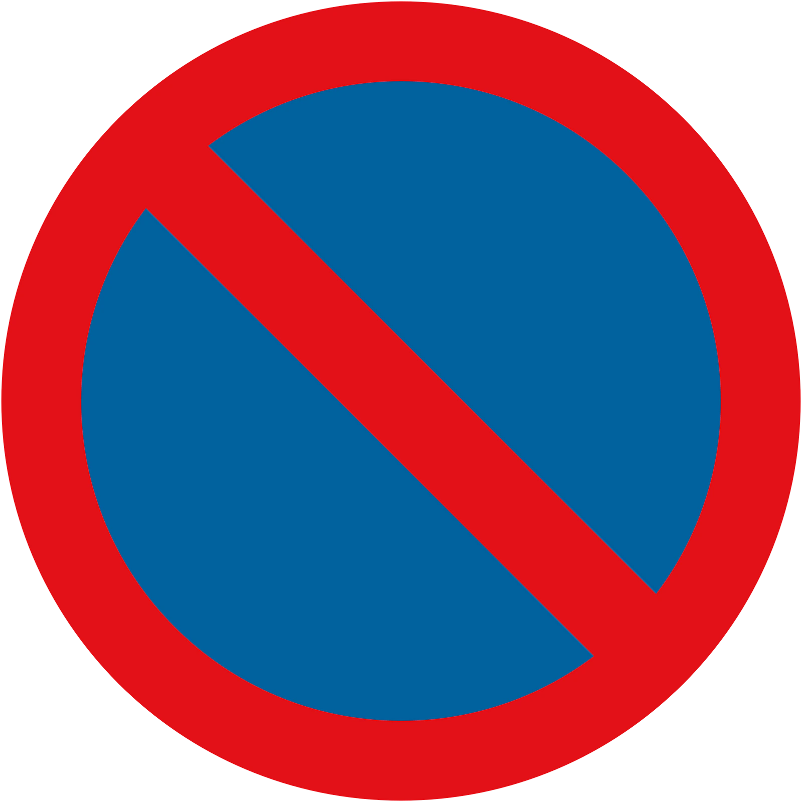 636 - Zakaz zatrzymywania się znak drogowy