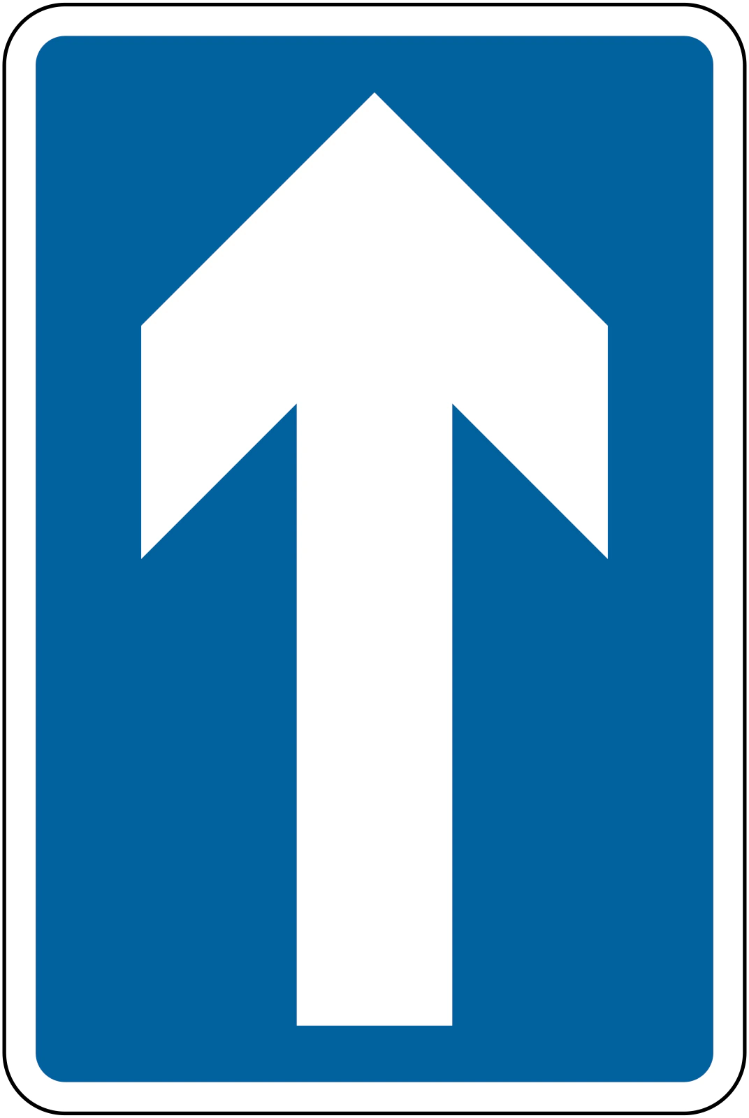 652 - Ruch jednokierunkowy znak drogowy