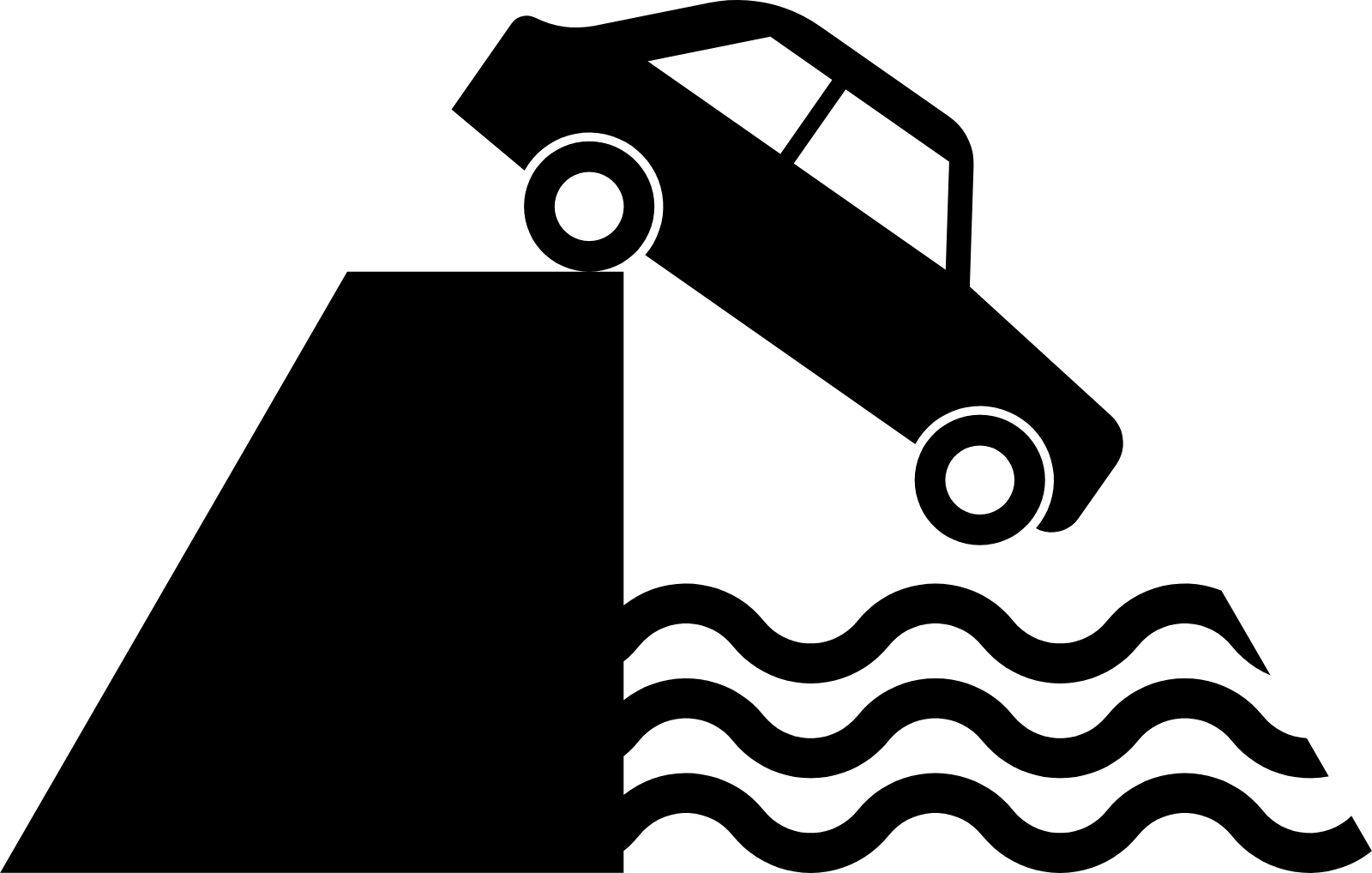 symbol-quayside-riverbank - Nabrzeże lub brzeg rzeki znak drogowy