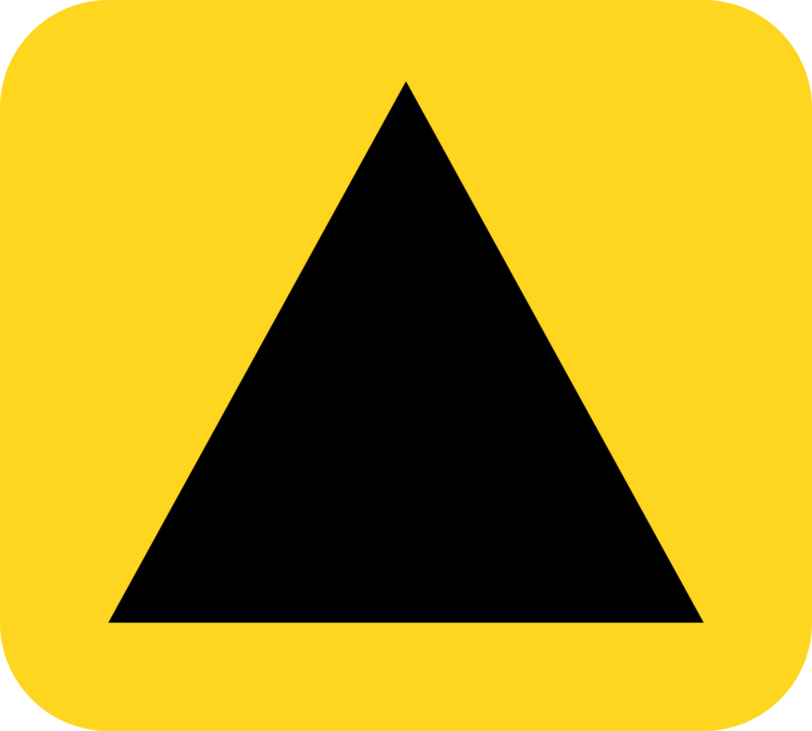 Solid-Triangle - Stały trójkąt - trasa objazdu awaryjnego znak drogowy
