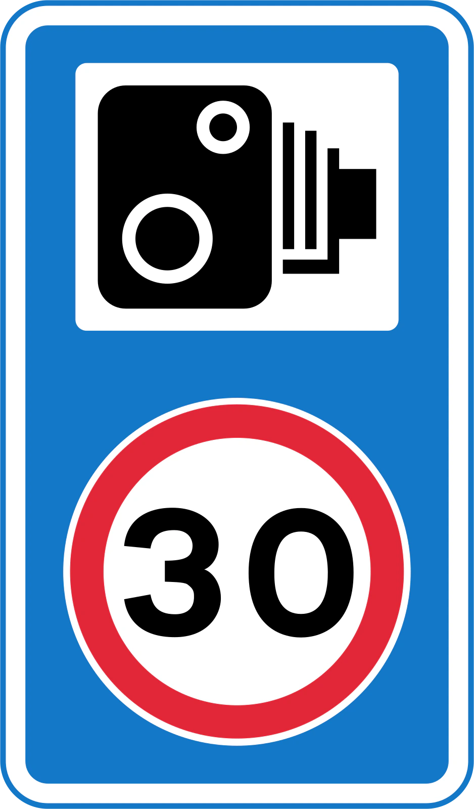 880 - Znak "Fotoradar z ograniczeniem do 50 km/h" znak drogowy