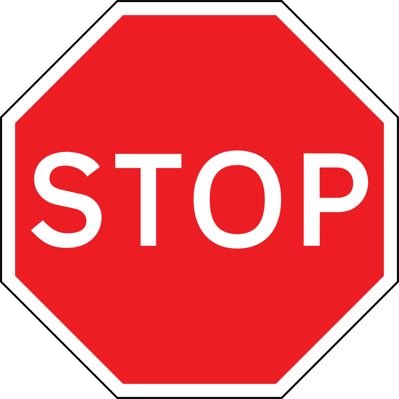 601.1 - Stop na drodze głównej znak drogowy