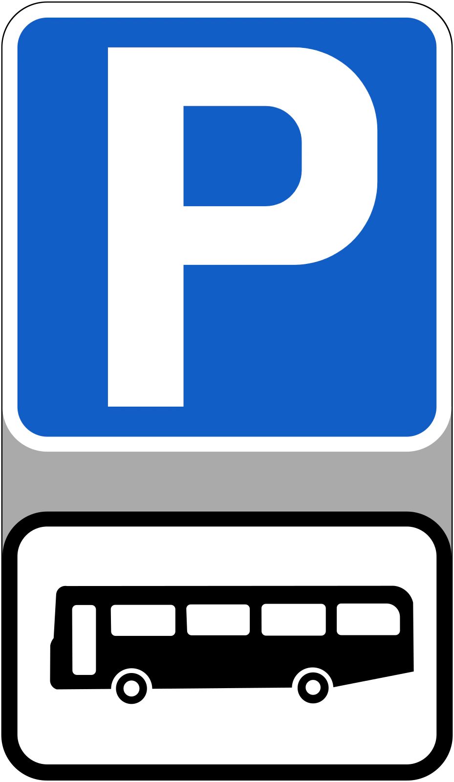 F-205 - Parking dla autobusów znak drogowy