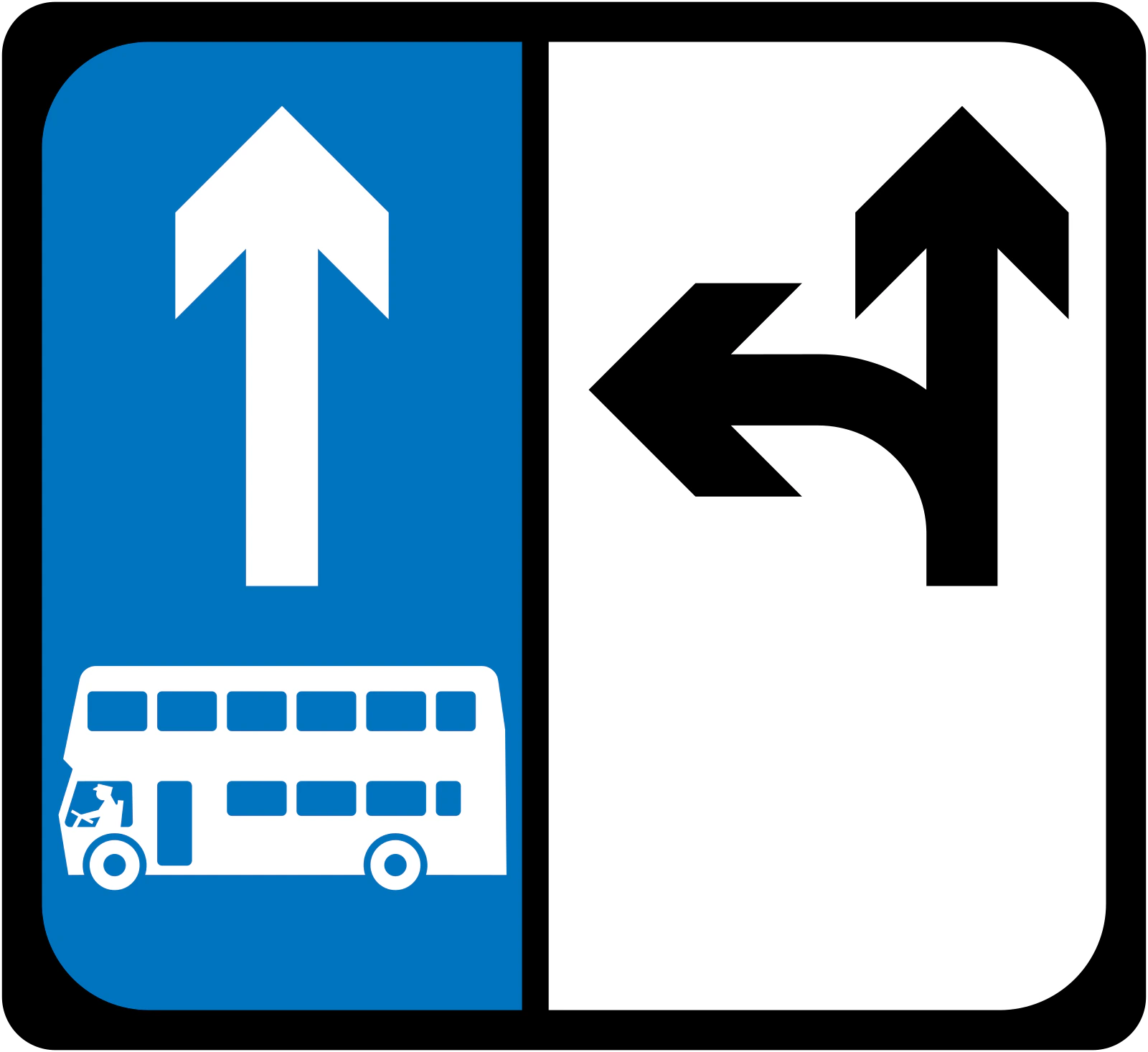 F-362 - Ciągły pas autobusowy (dwa pasy) znak drogowy