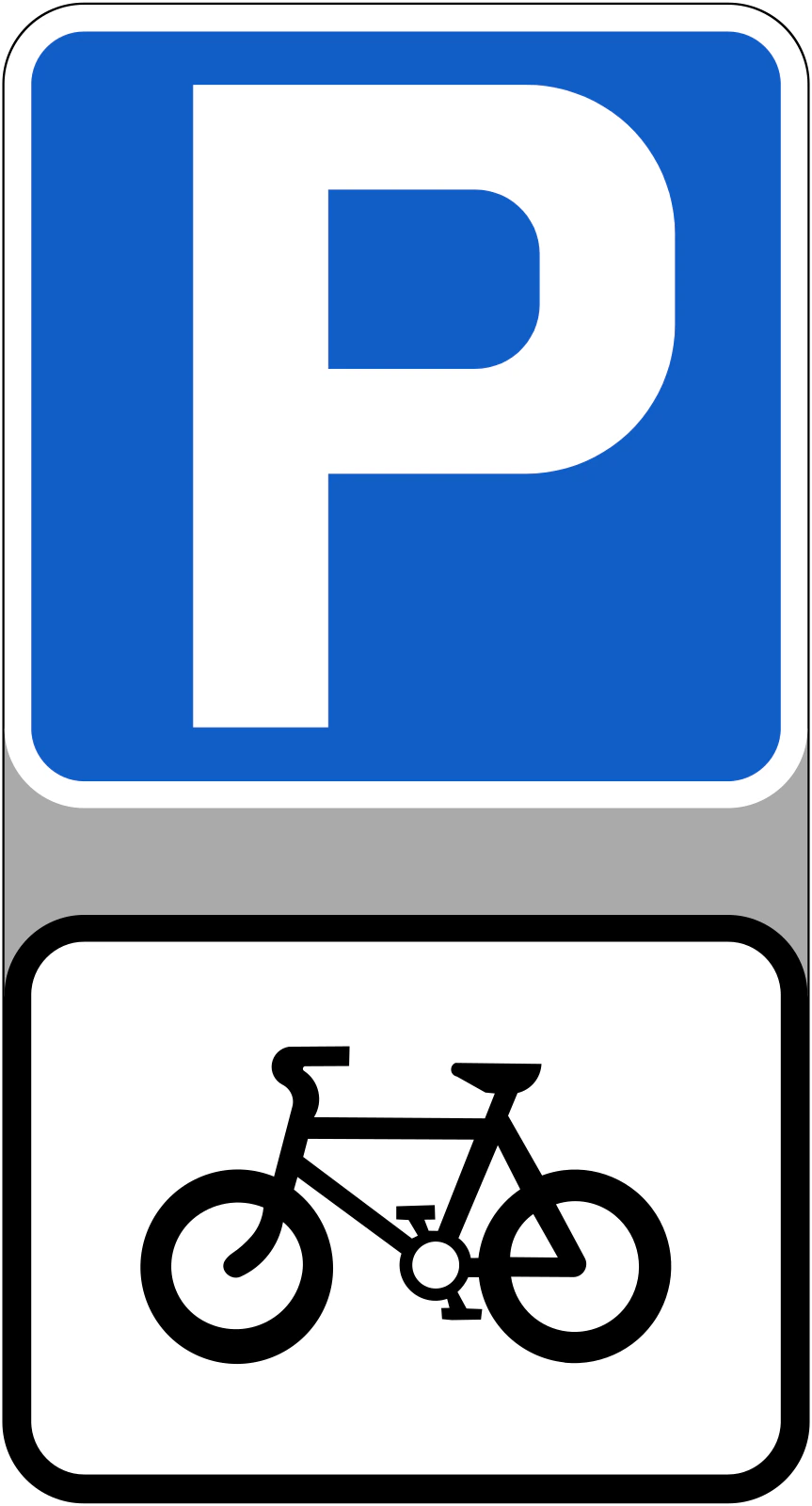 F-206 - Parking dla rowerów znak drogowy