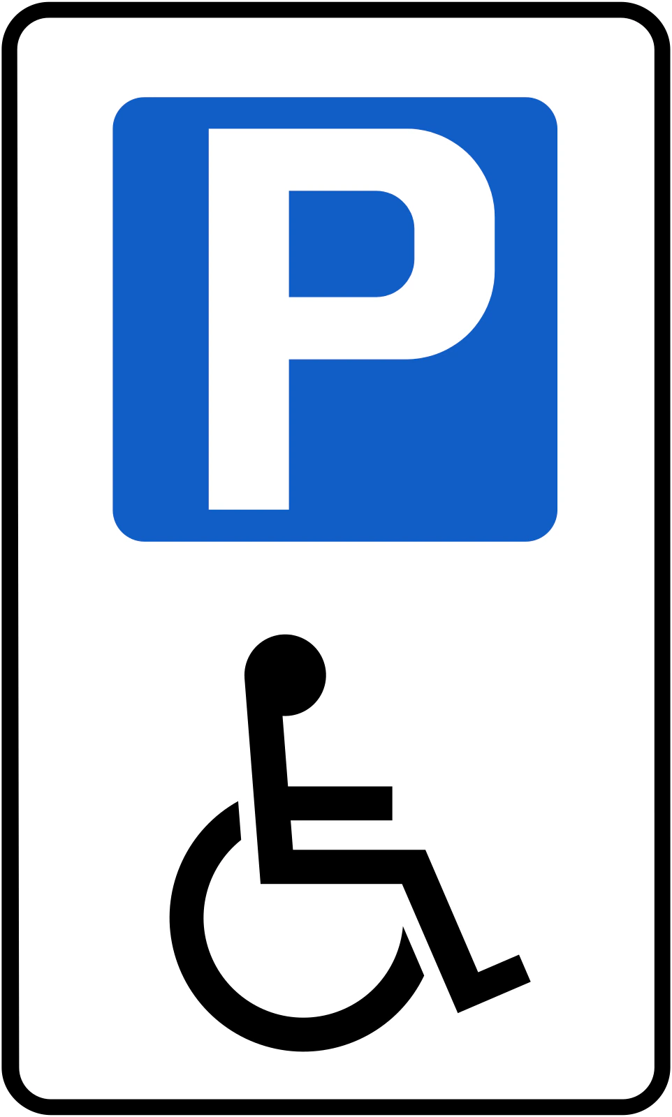 F-204 - Parking dla Osób Niepełnosprawnych znak drogowy