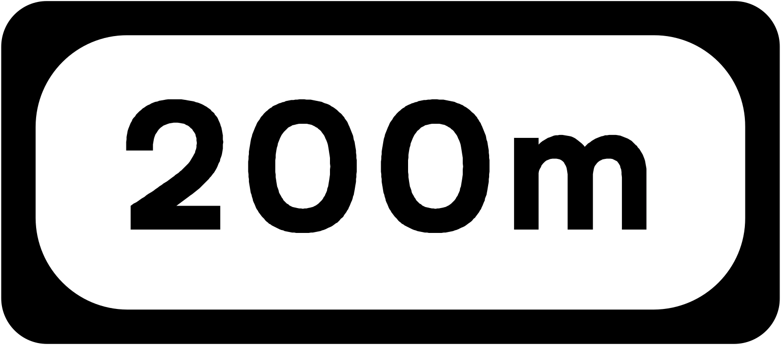 P-001 - Odległość znak drogowy