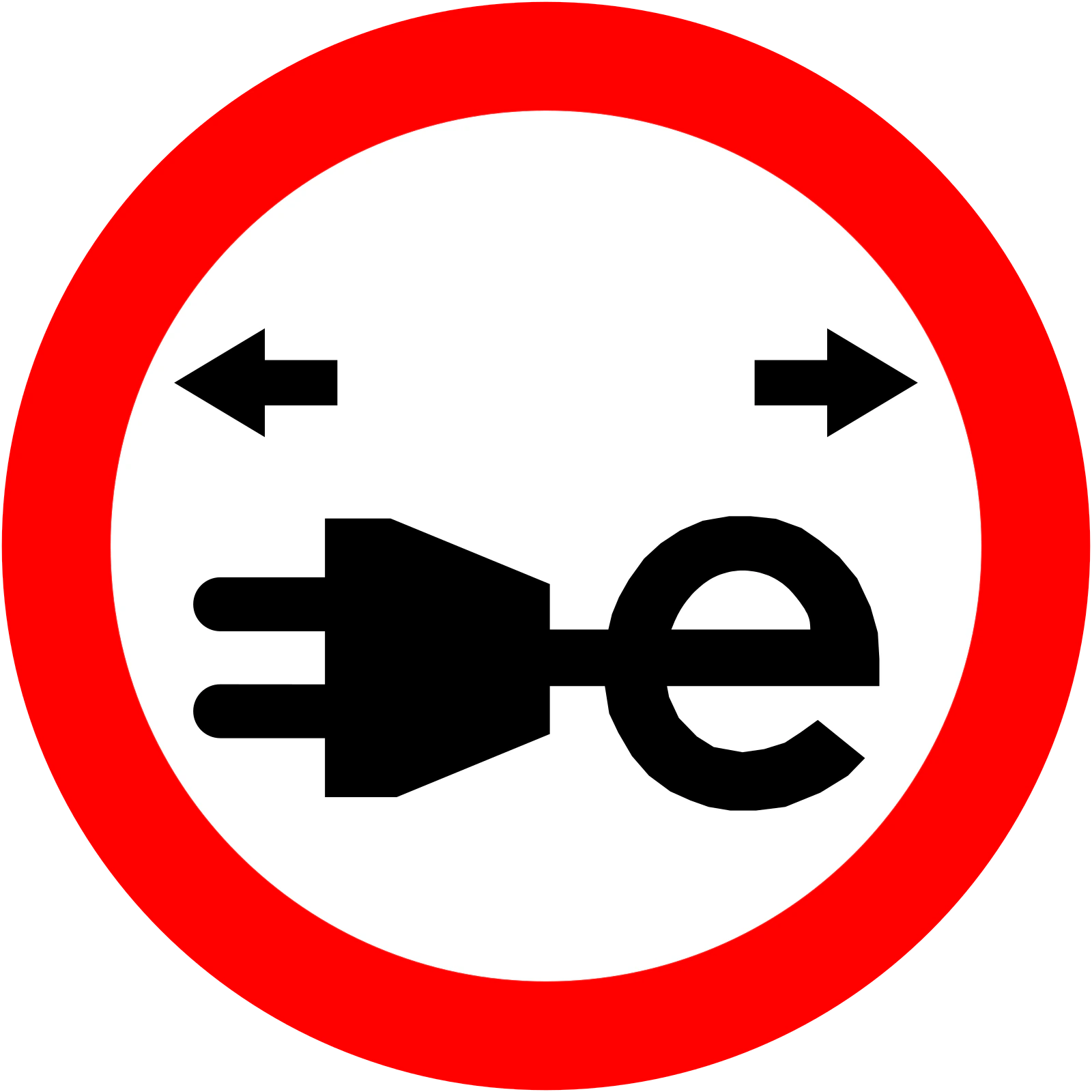 RUS-020A - Dozwolone parkowanie pojazdów elektrycznych znak drogowy