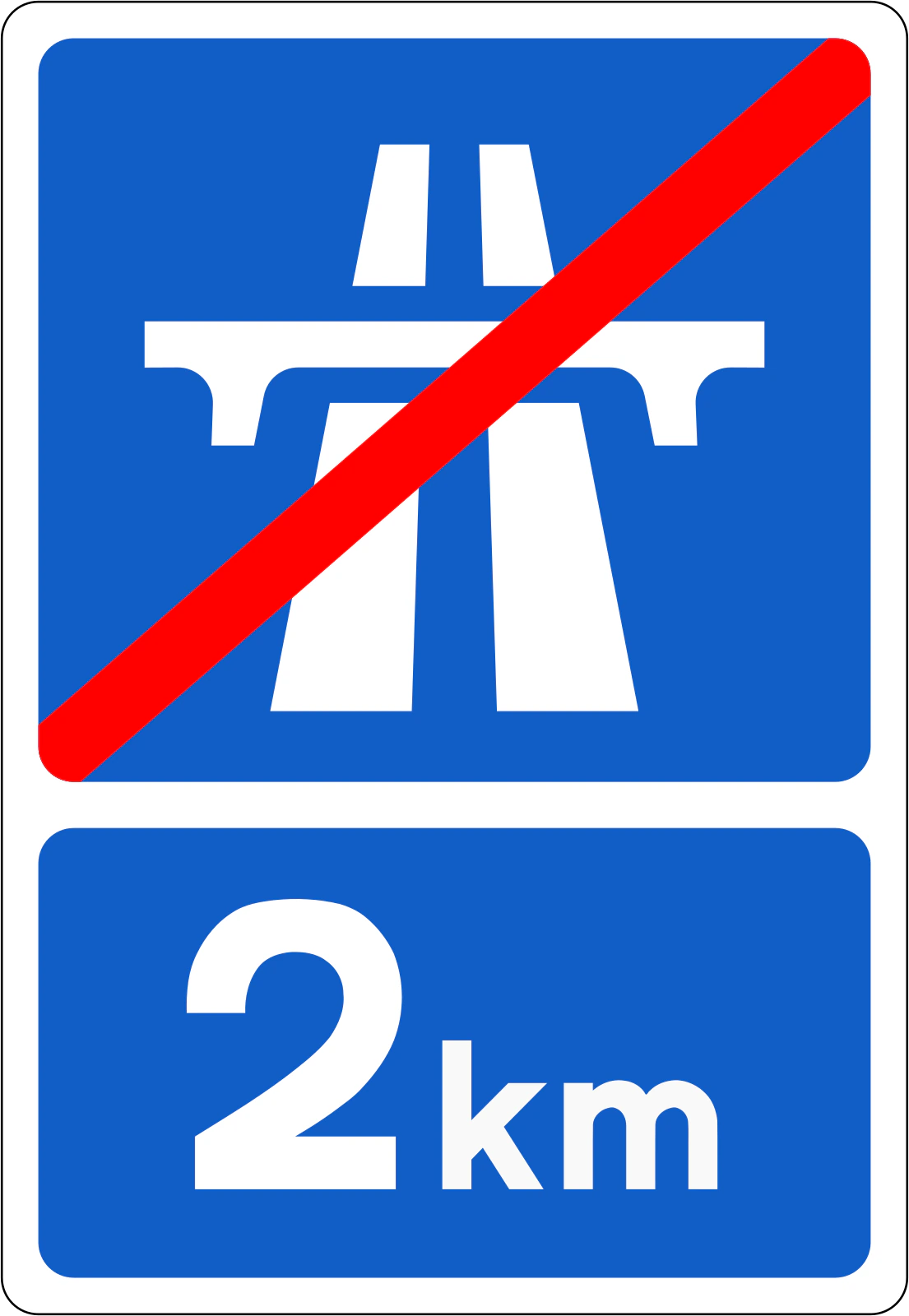 F-334 - Koniec autostrady znak drogowy