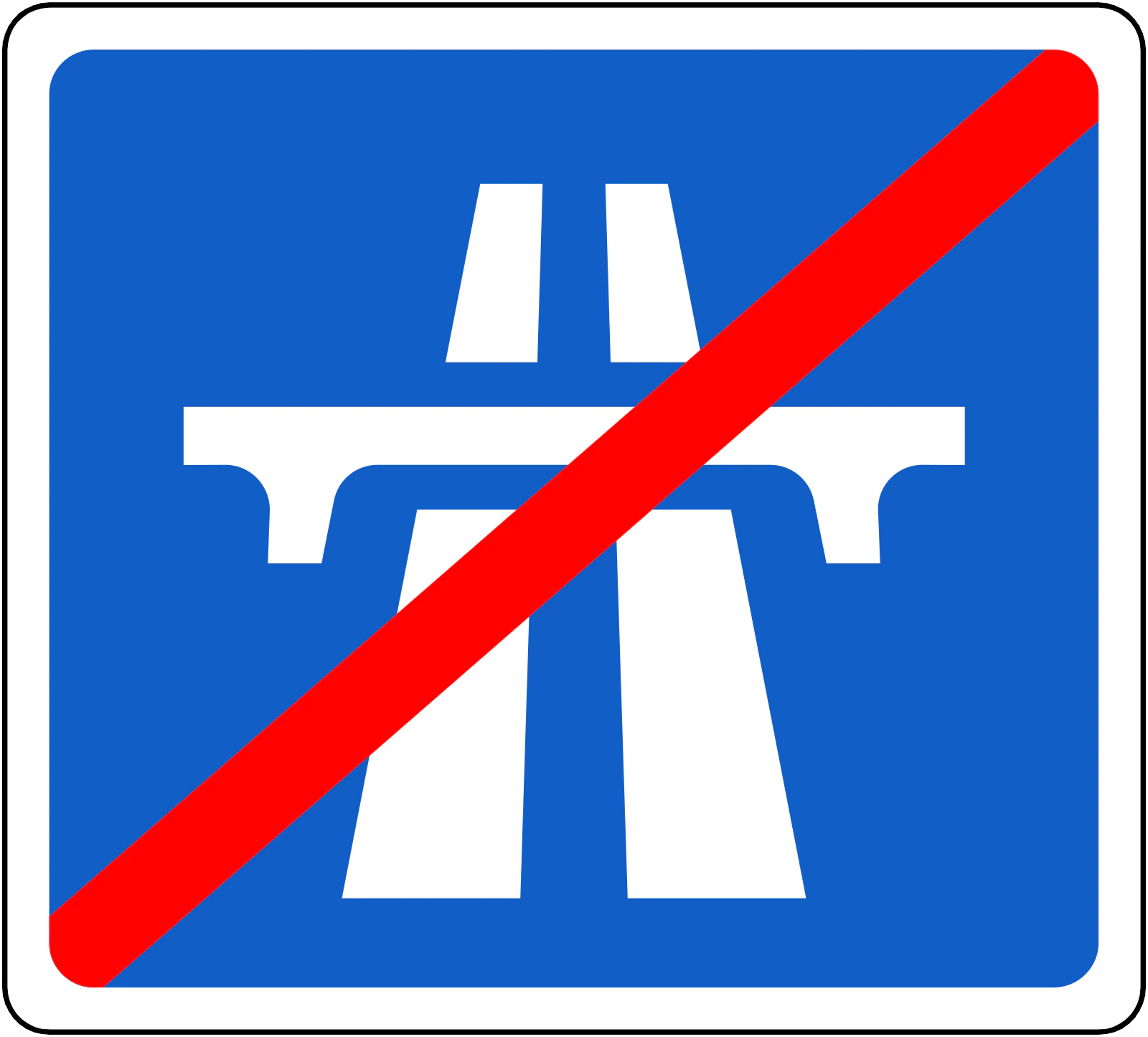F-333 - Koniec autostrady znak drogowy