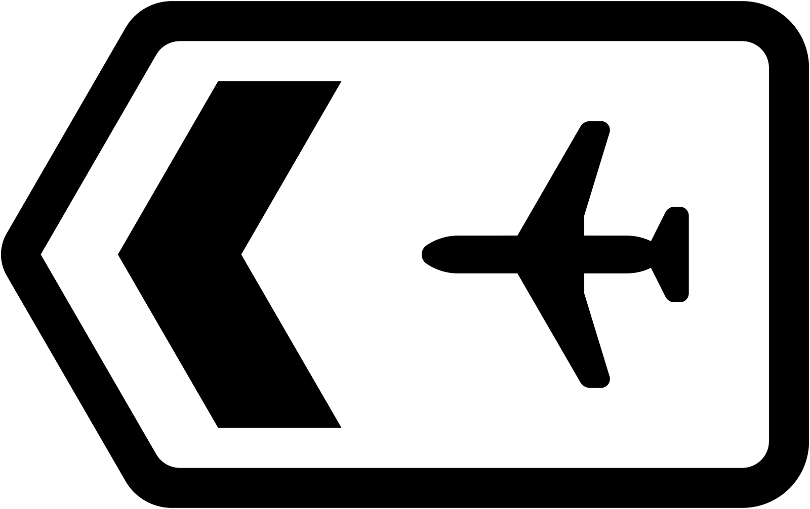 F-221L - Znak F 221L Kierunek Lotnisko znak drogowy