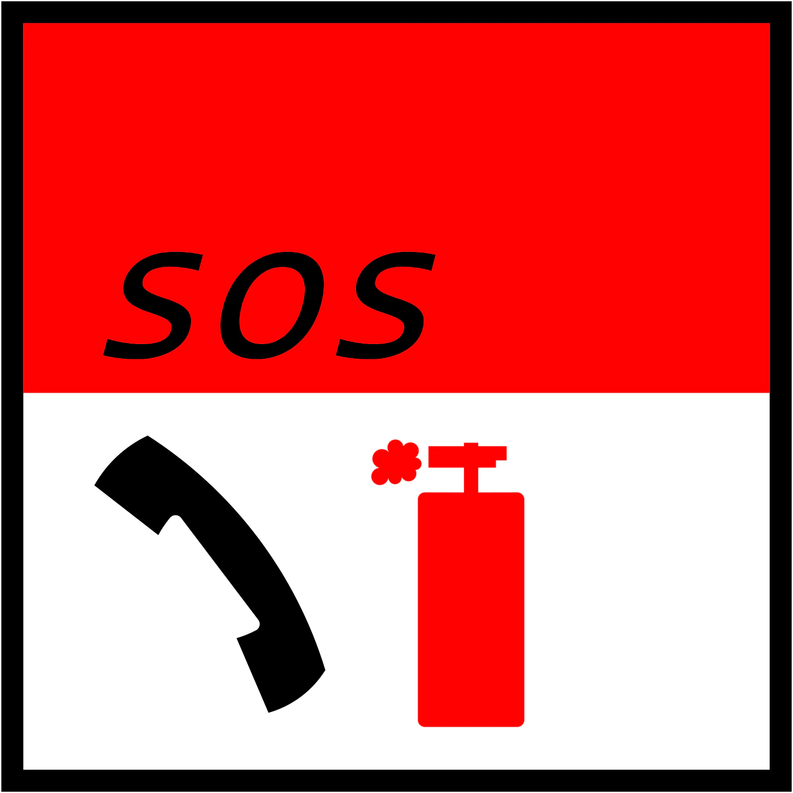 F-804 - Gaśnica i Telefon znak drogowy