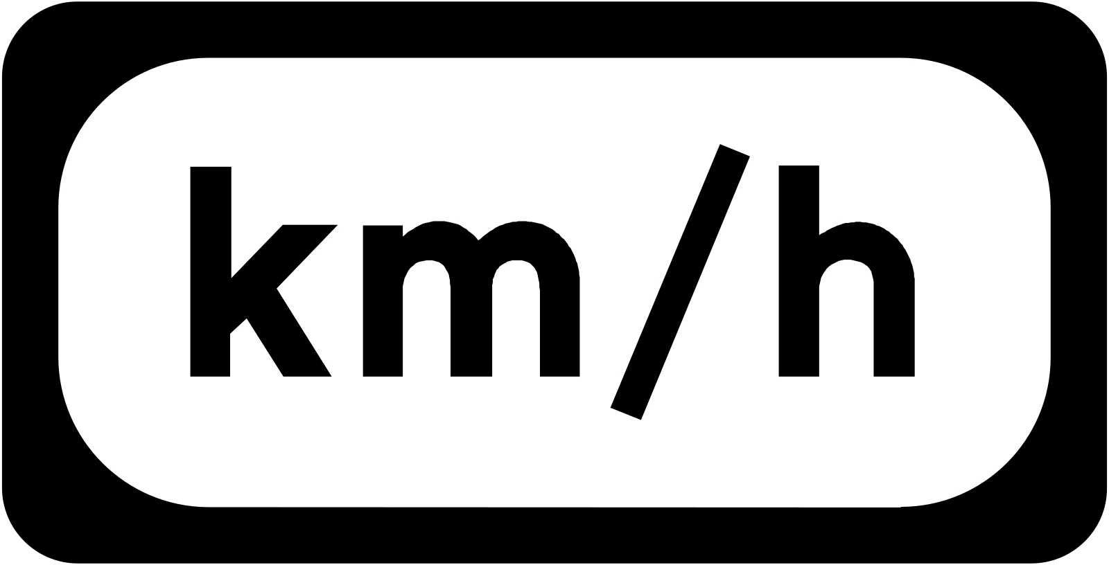 P-054 - km/h znak drogowy