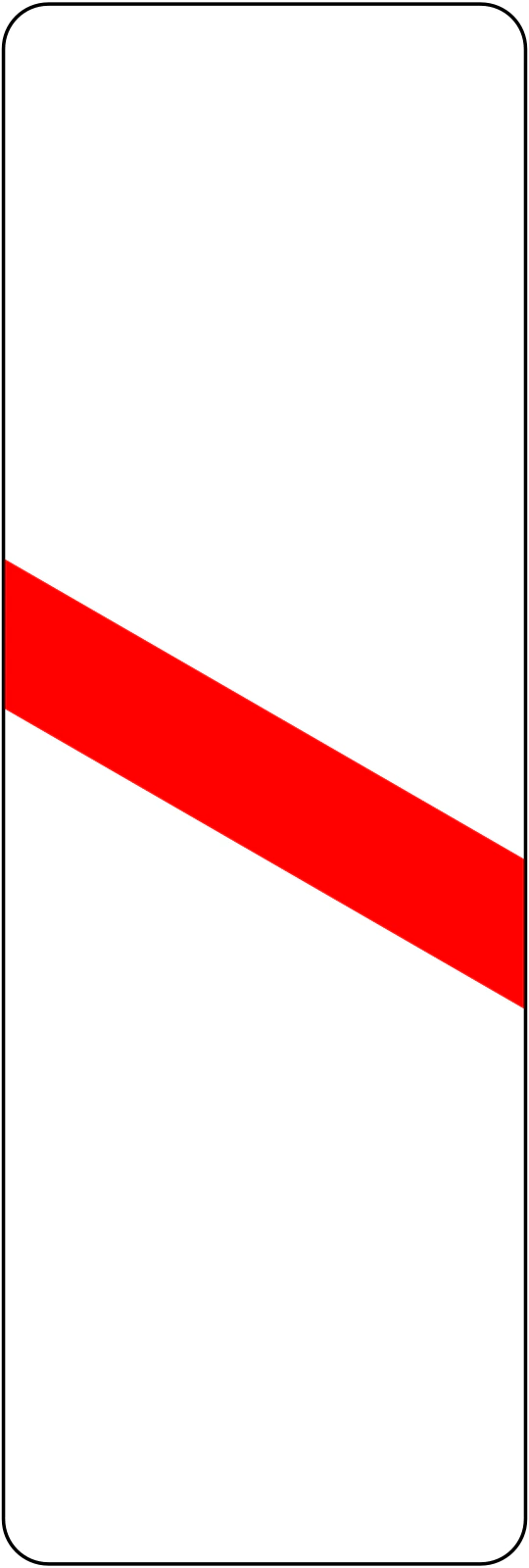 W-122 - Znak A 122.1L - Krzyż Pusty (100 m) znak drogowy