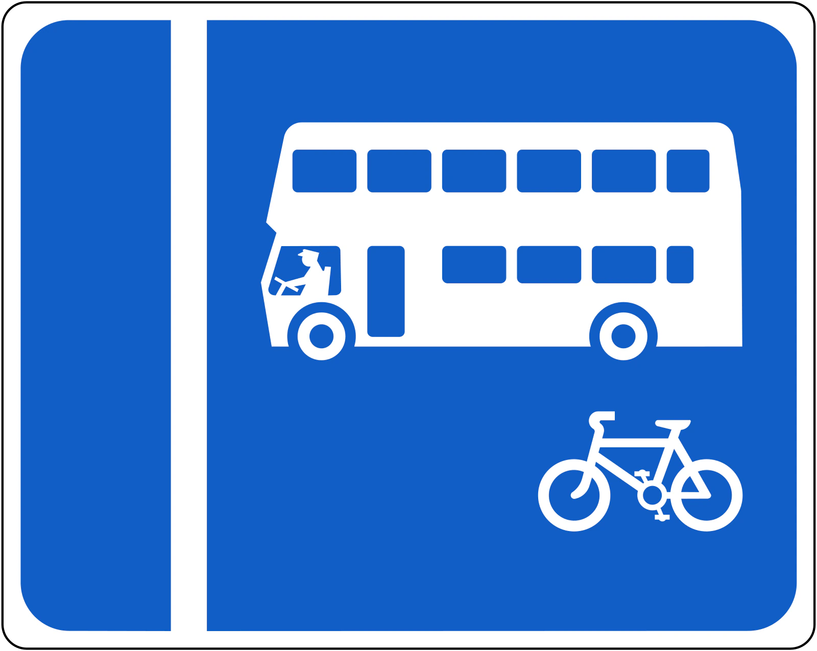RUS-029 - Zjazd z pasa autobusowego - pod prąd znak drogowy