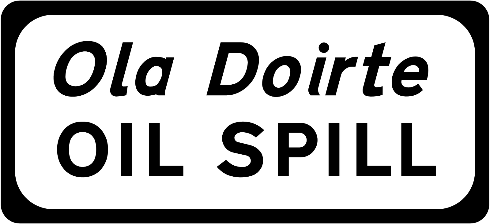 P-065 - Plama oleju znak drogowy