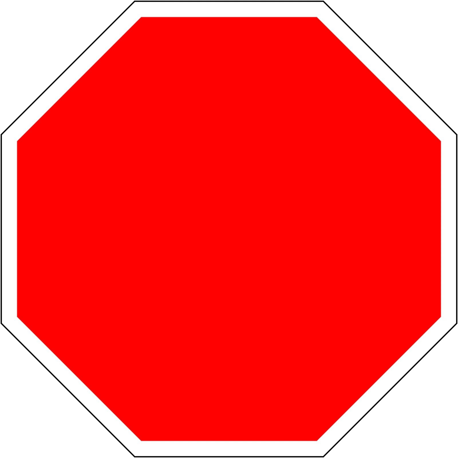 W-040 - Stop Ahead znak drogowy