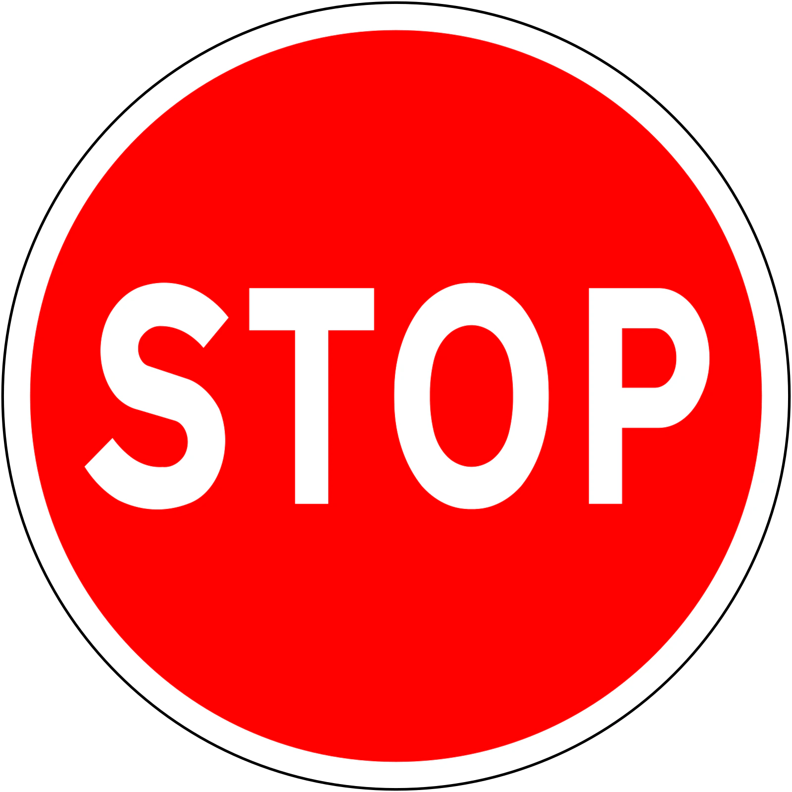 RUS-060 - Stop (kontrola ręczna) znak drogowy