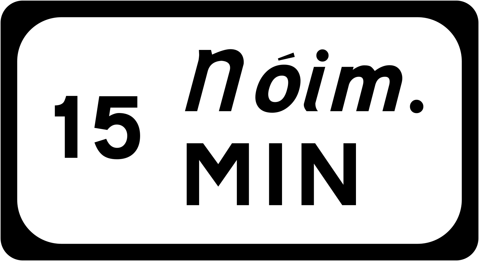 P-057 - Limit czasu znak drogowy