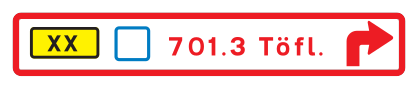 701.3 - Texttafel zur Bestätigung lokaler Routen Verkehrsschild